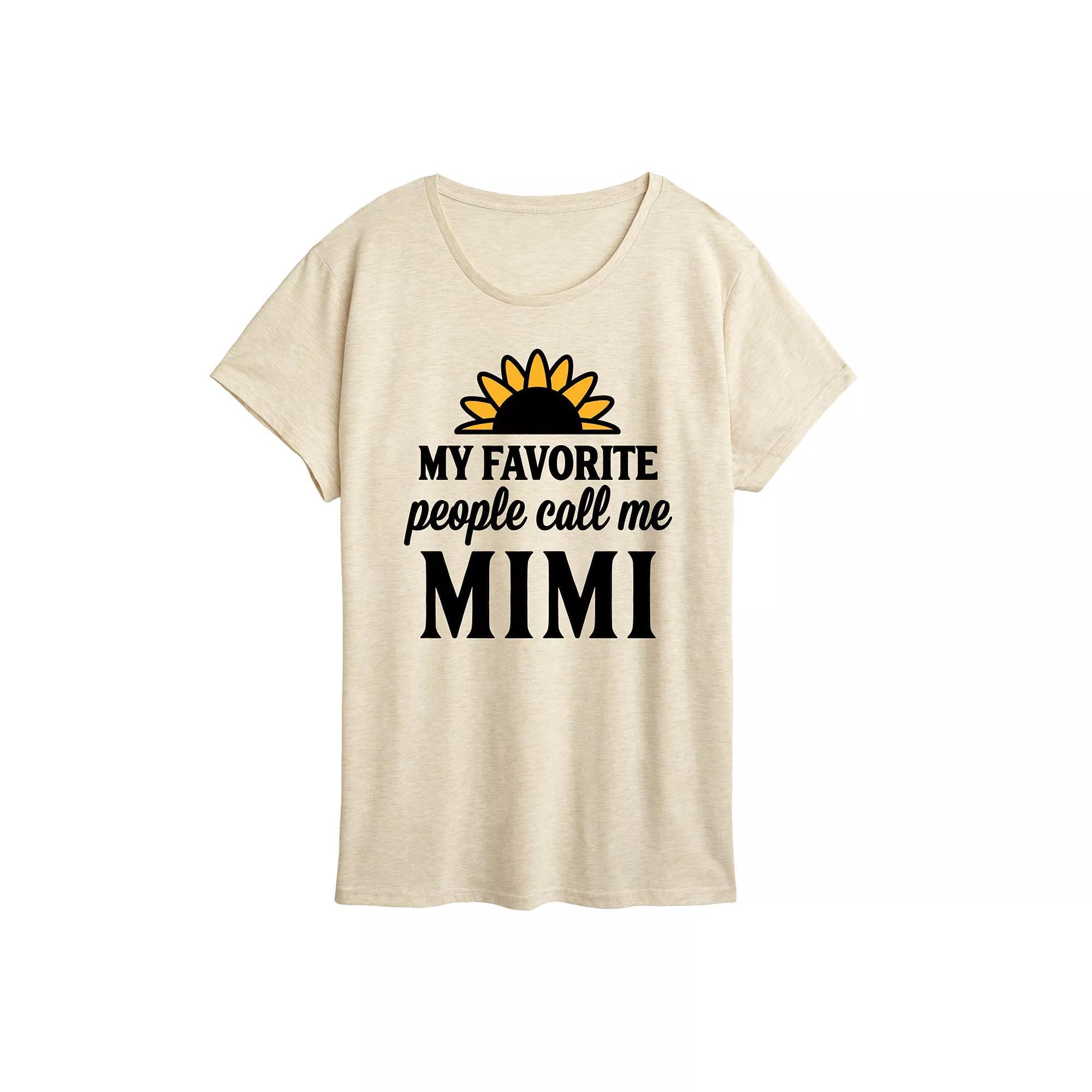 Women's Favorite People Call Me Mimi Graphic Tee, Size: XXL, Beige Product Image