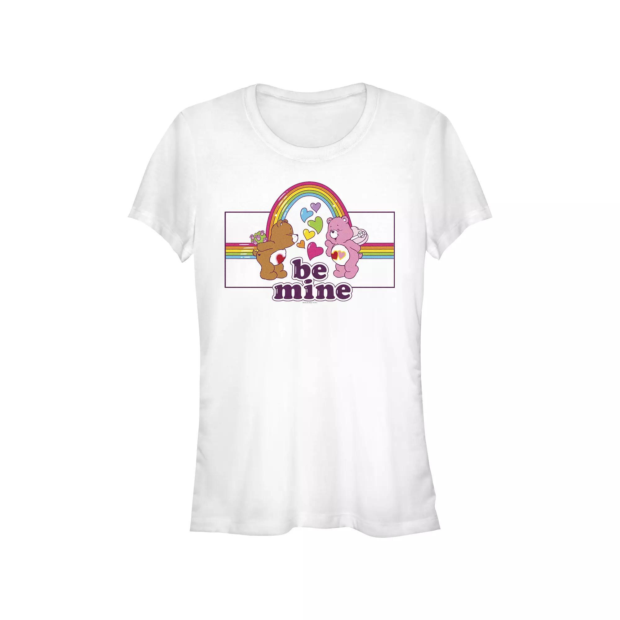 Juniors' Care Bears Be Mine Graphic Tee, Girl's, Size: XL, White Product Image