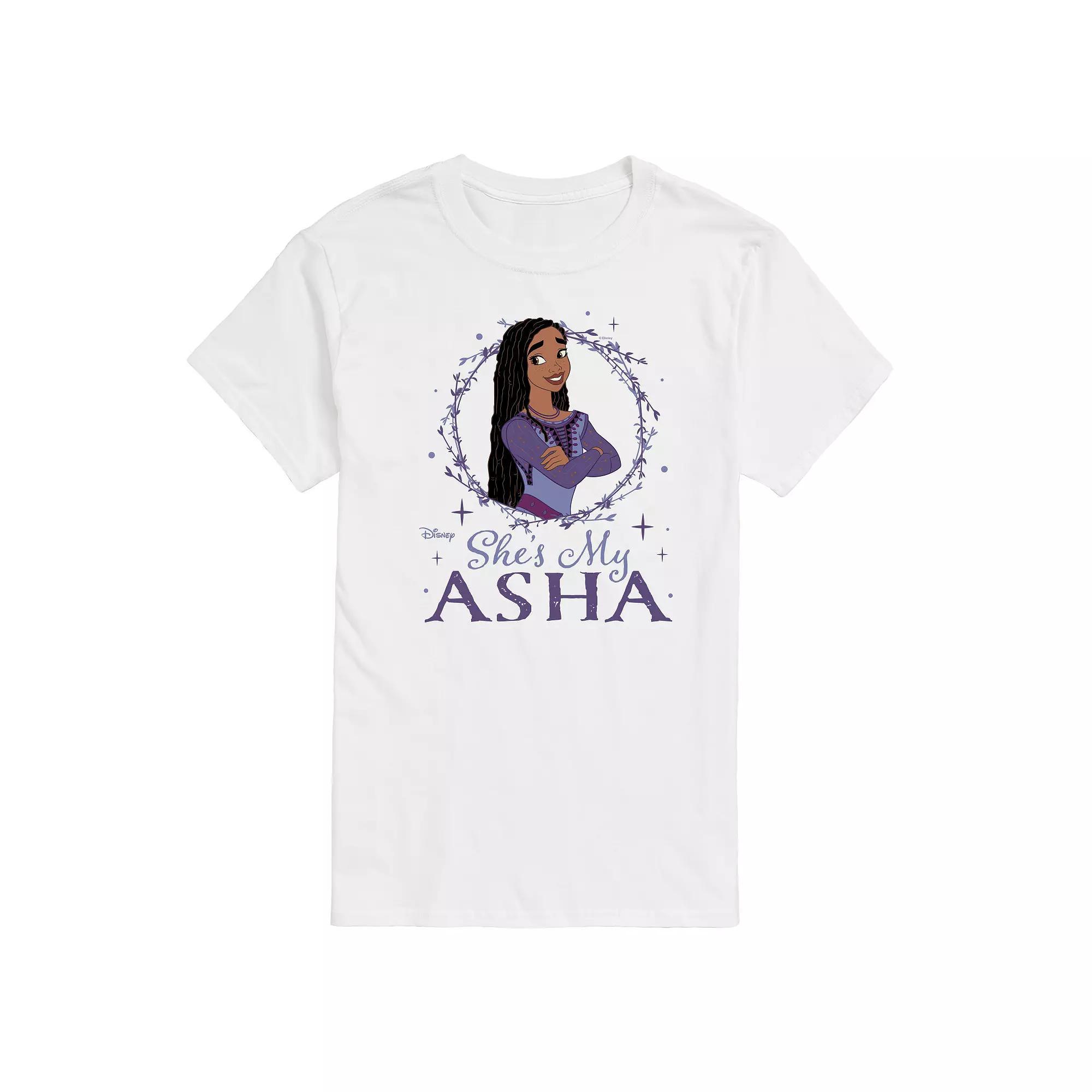 Disneys Wish Big & Tall Shes My Asha Graphic Tee, Mens Product Image