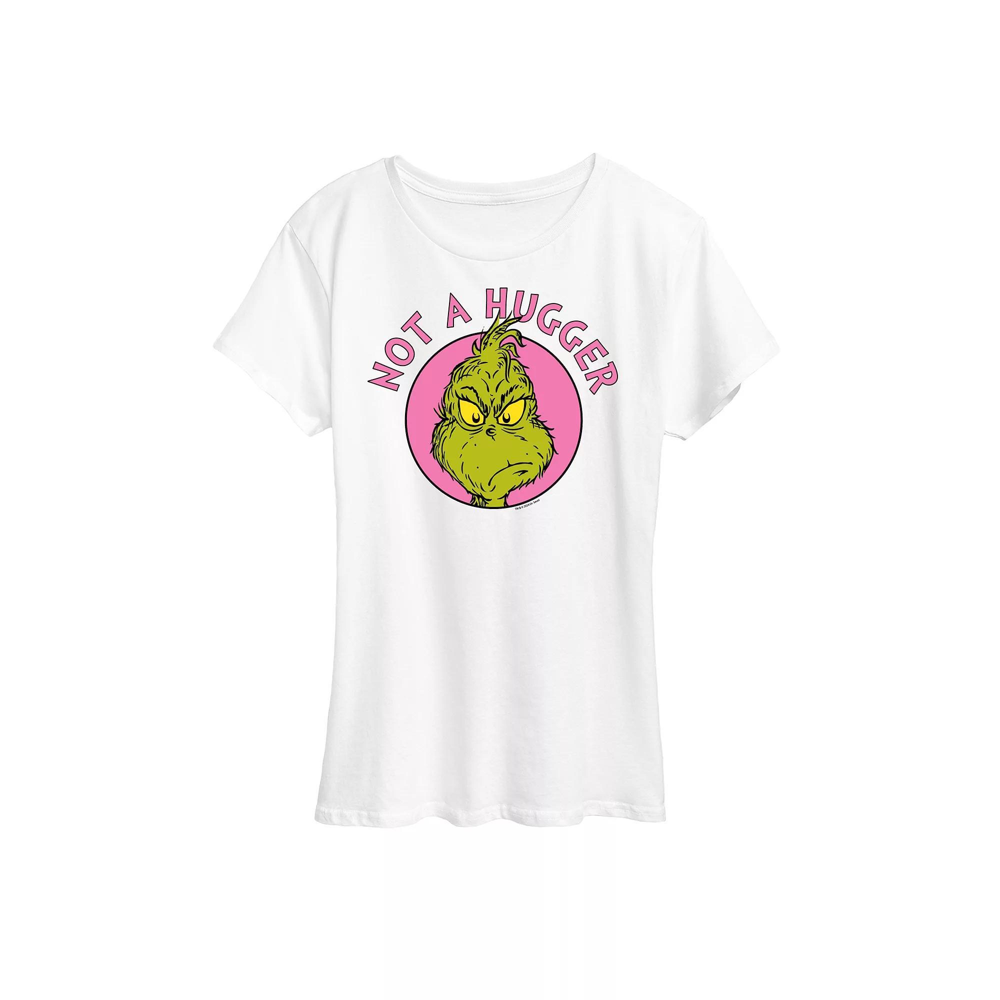 Women's Grinch Not A Hugger Graphic Tee, Size: Medium, White Product Image