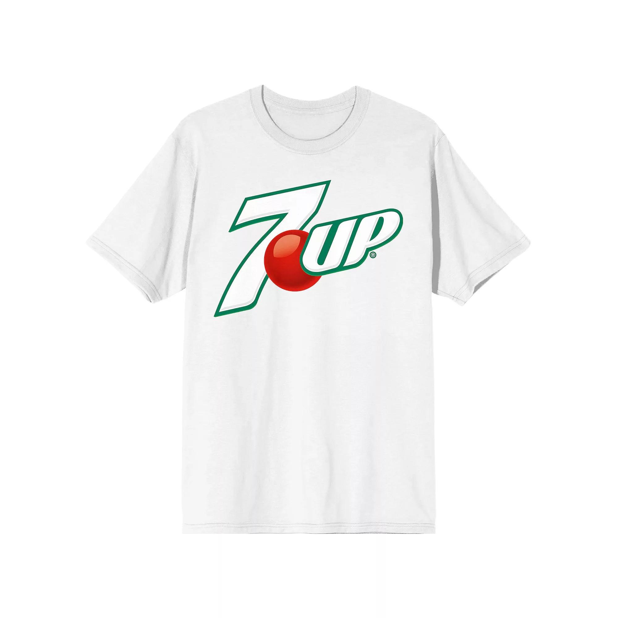 Men's 7UP Soft Drink Logo Tee, Size: Small, White Product Image