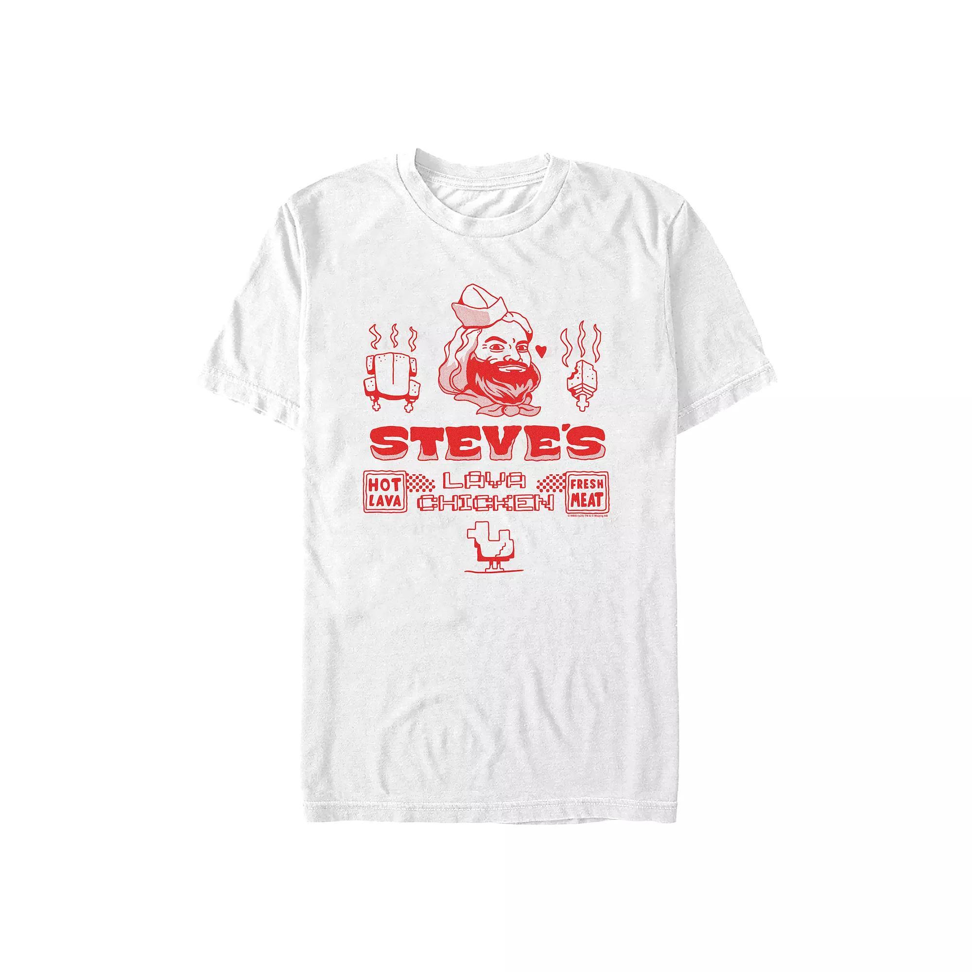 Men's Minecraft Movie Steve's Lava Chicken Graphic Tee, Size: Medium, White Product Image
