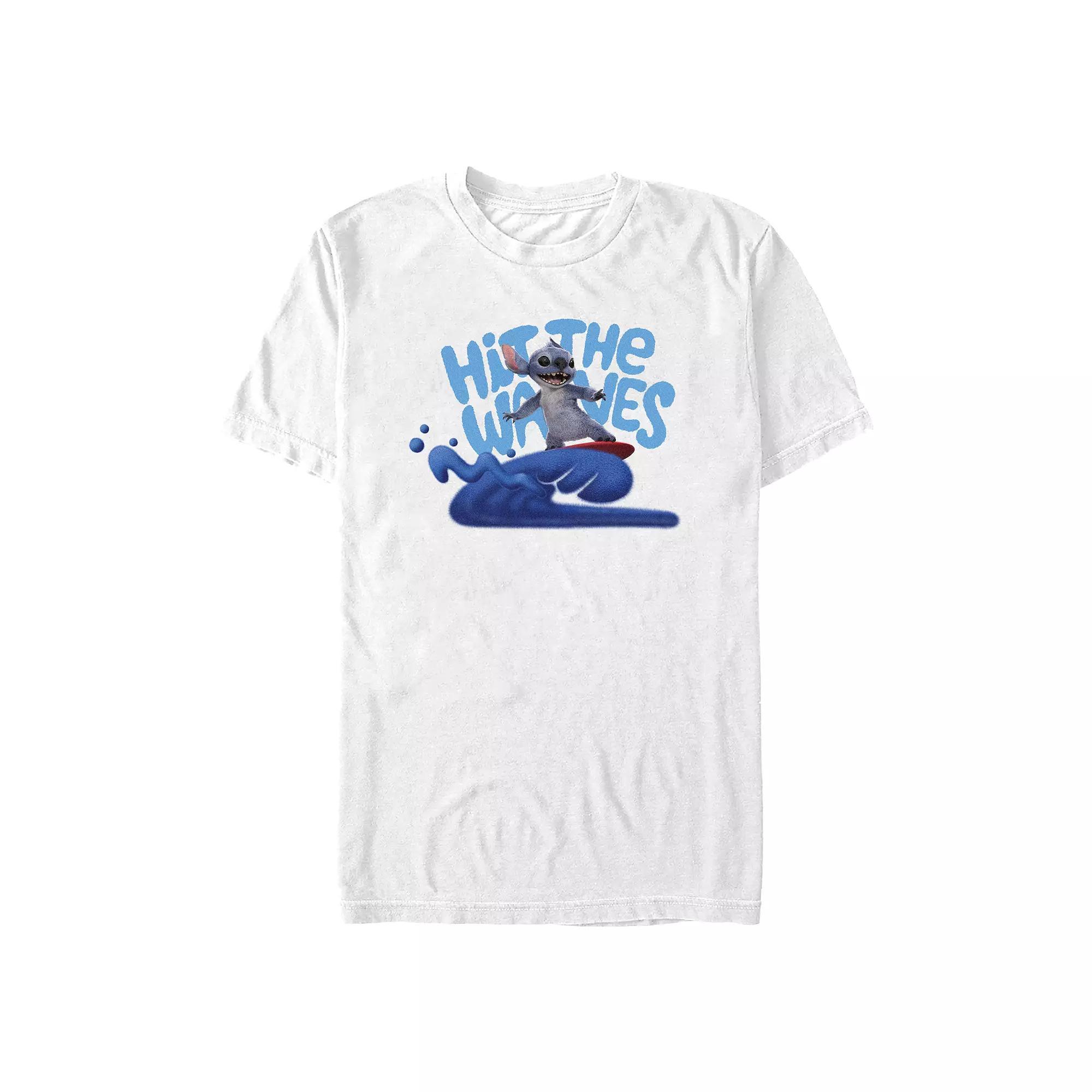 Disney's Lilo & Stitch Hit The Waves Big & Tall Graphic Tee, Men's, Size: XXL Tall, White Product Image