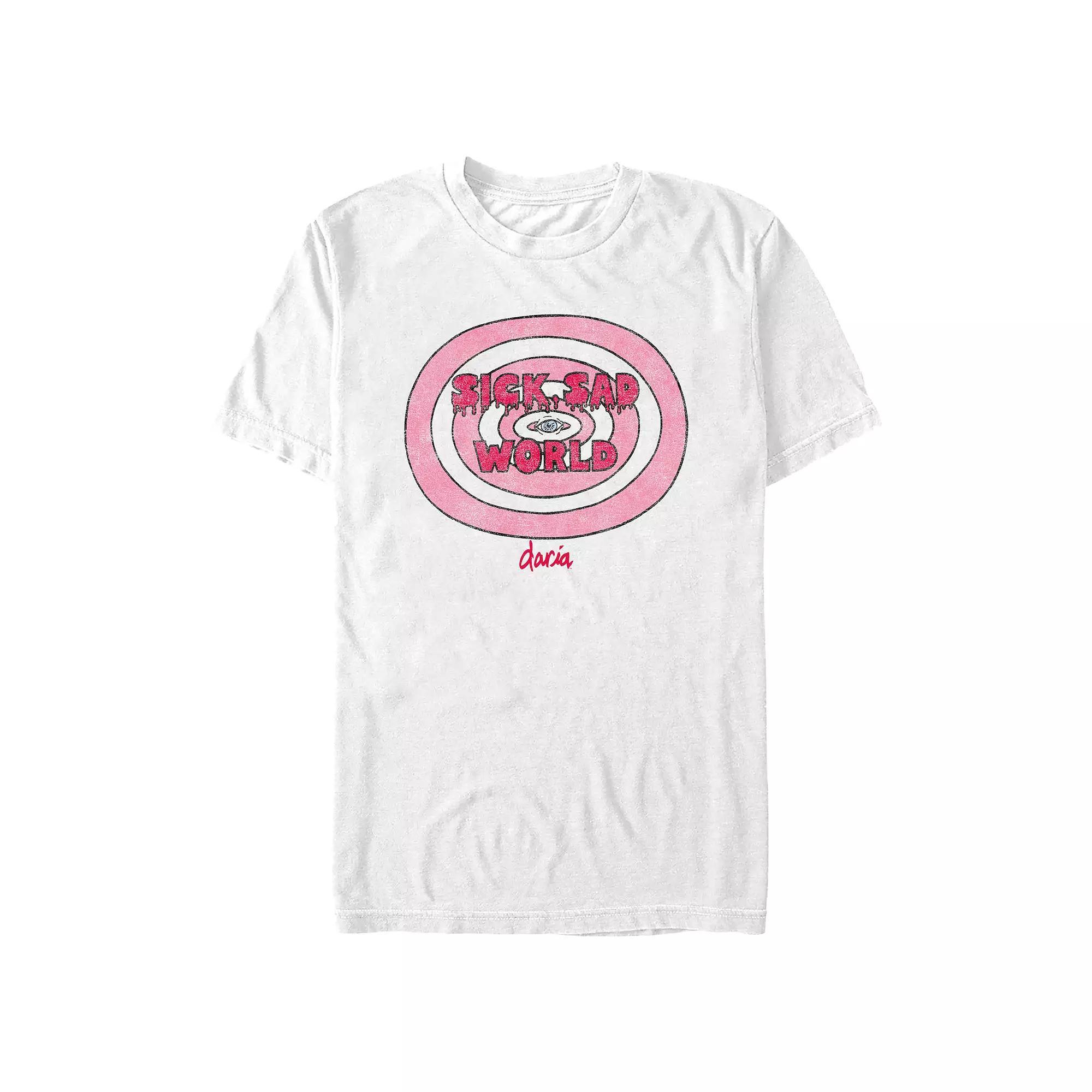 Men's Daria Sick Sad World Logo Graphic Tee, Size: Large, White Product Image