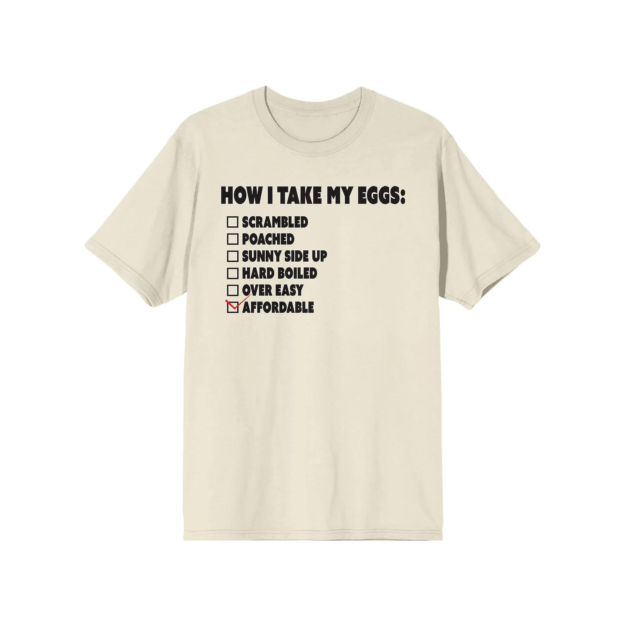 Mens Eggspensive Eggs How I Take My Eggs Affordable Graphic Tee Product Image