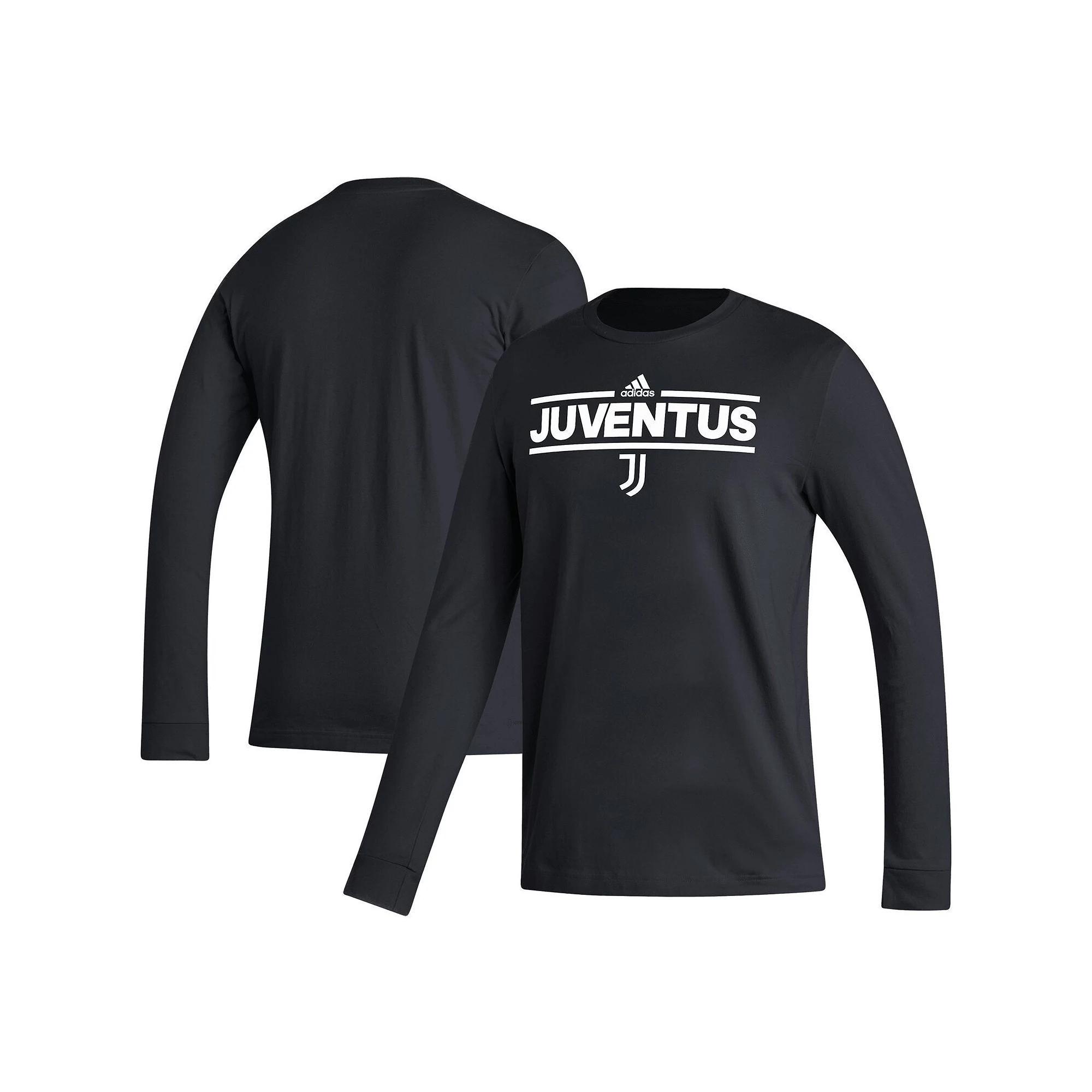 Mens adidas Black Juventus Dassler Long Sleeve T-Shirt Product Image