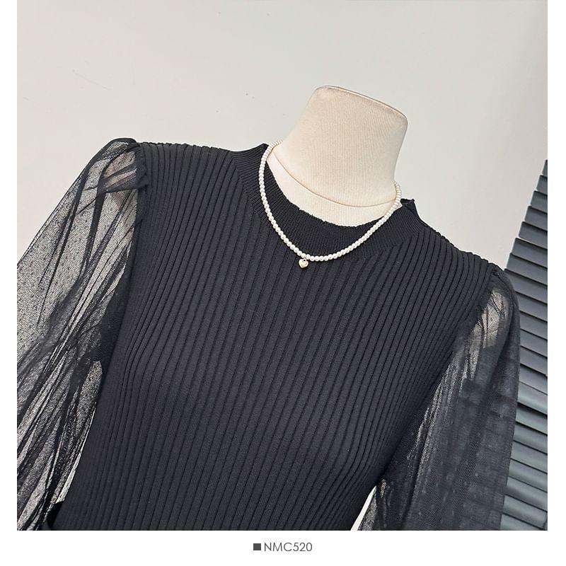 Patchwork A-Line Dress with Sash Product Image
