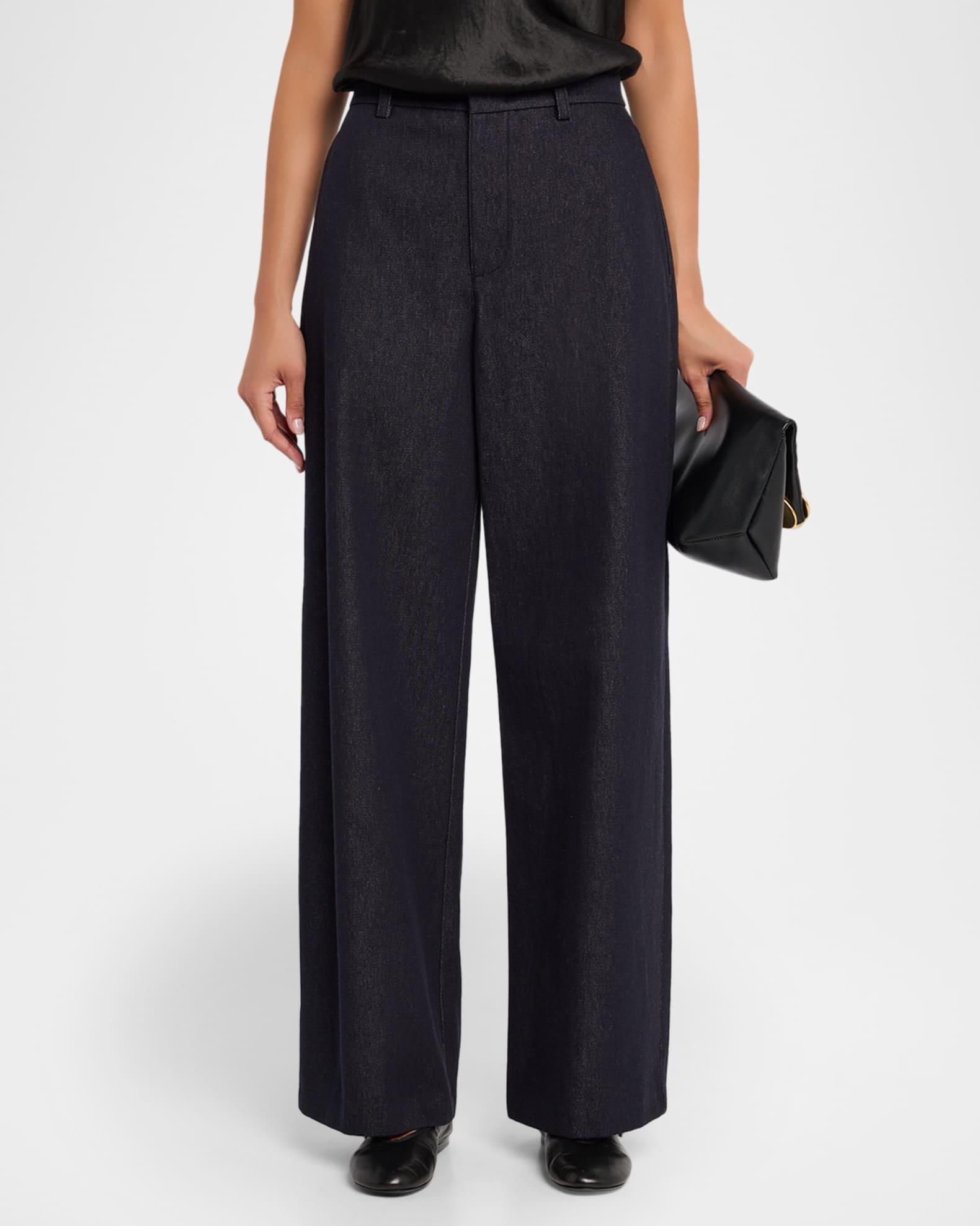 High-Rise Cotton Twill Pants Product Image