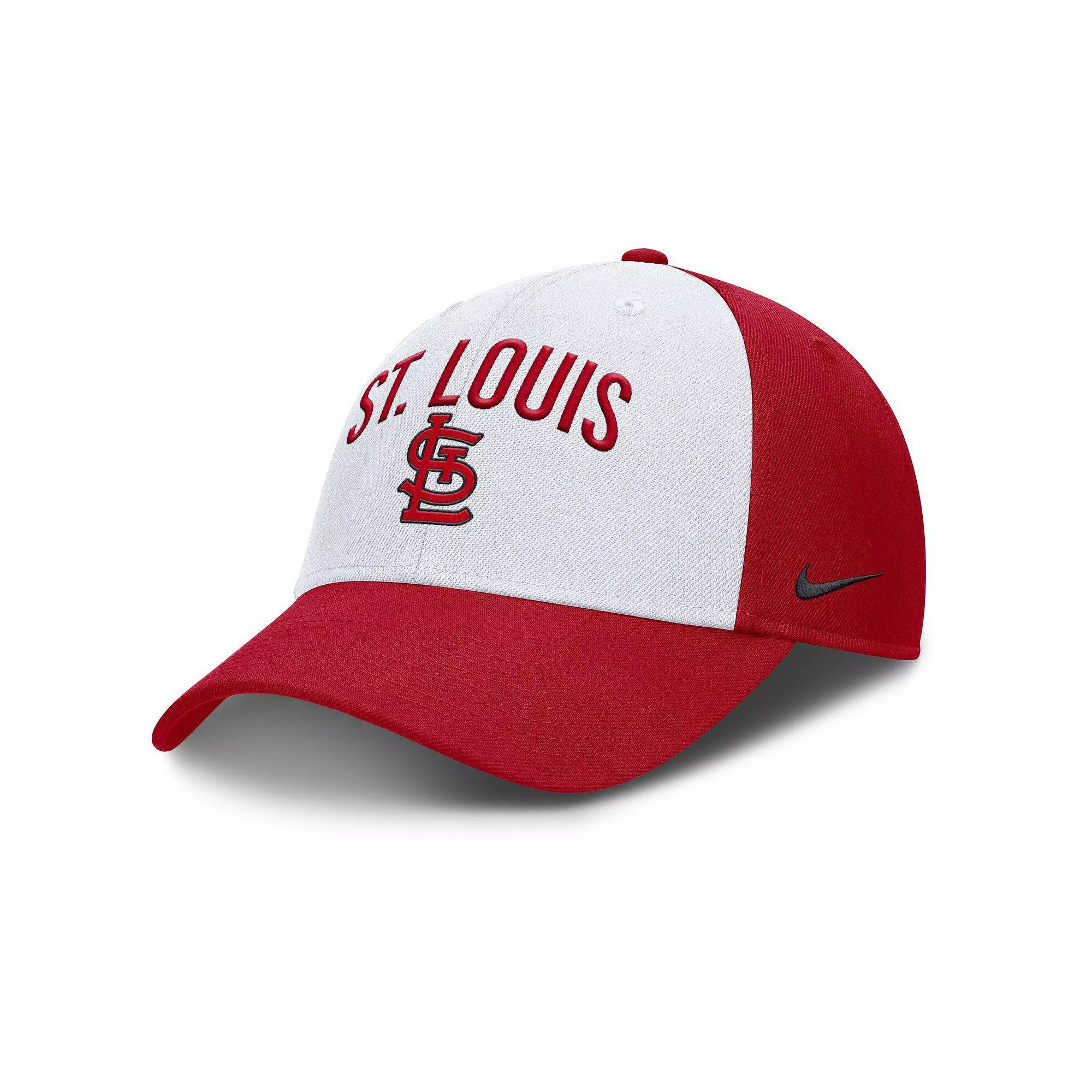 Men's Nike White/Red St. Louis Cardinals Club Performance Adjustable Hat, Size: Medium/Large Product Image