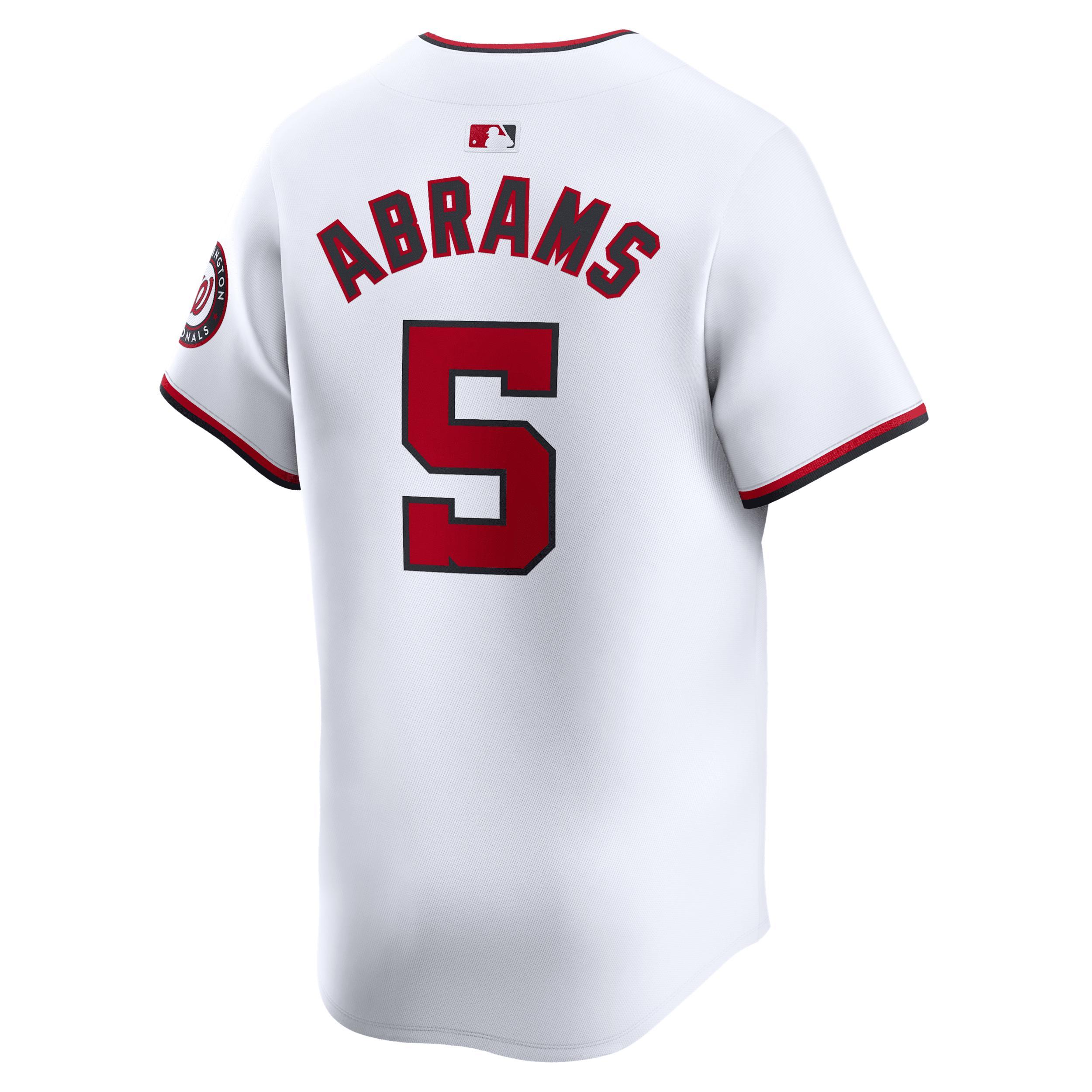 Men's Nike CJ Abrams White Washington Nationals Home Limited Player Jersey, Size: Medium Product Image