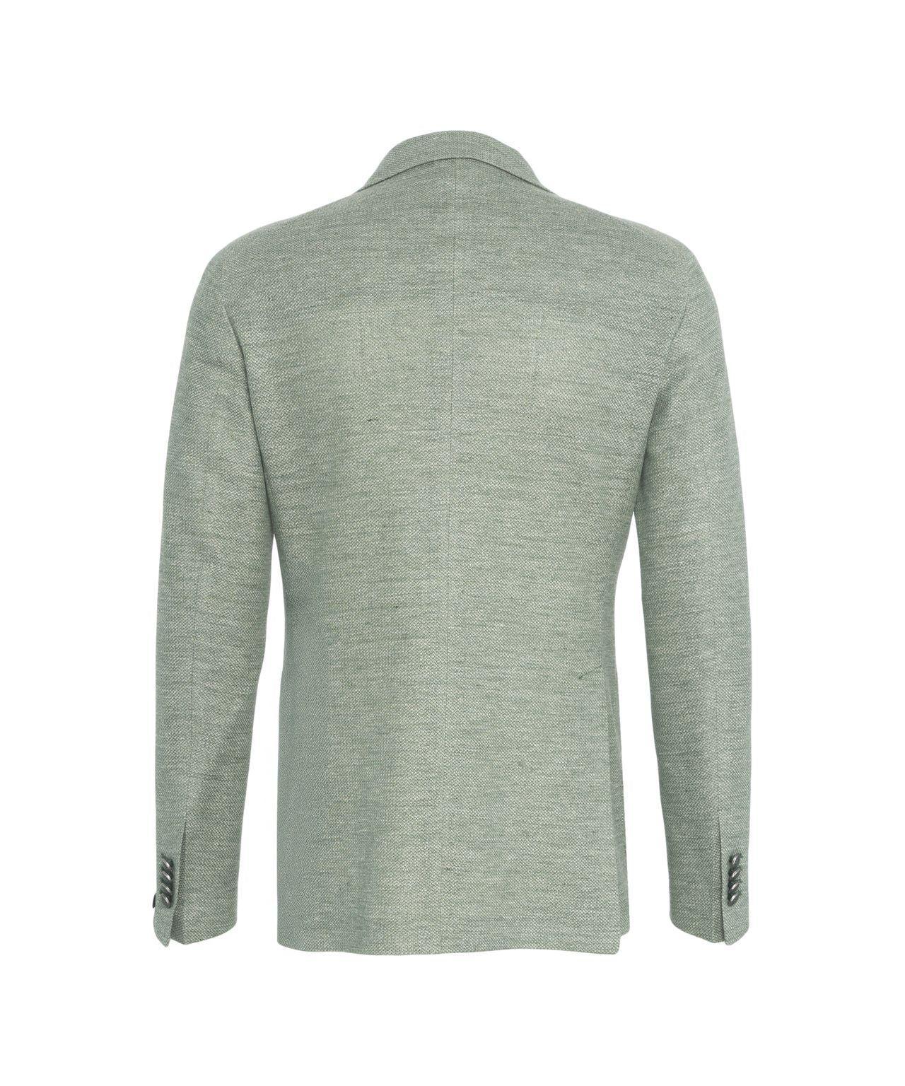 Single-breasted linen-blend blazer Product Image