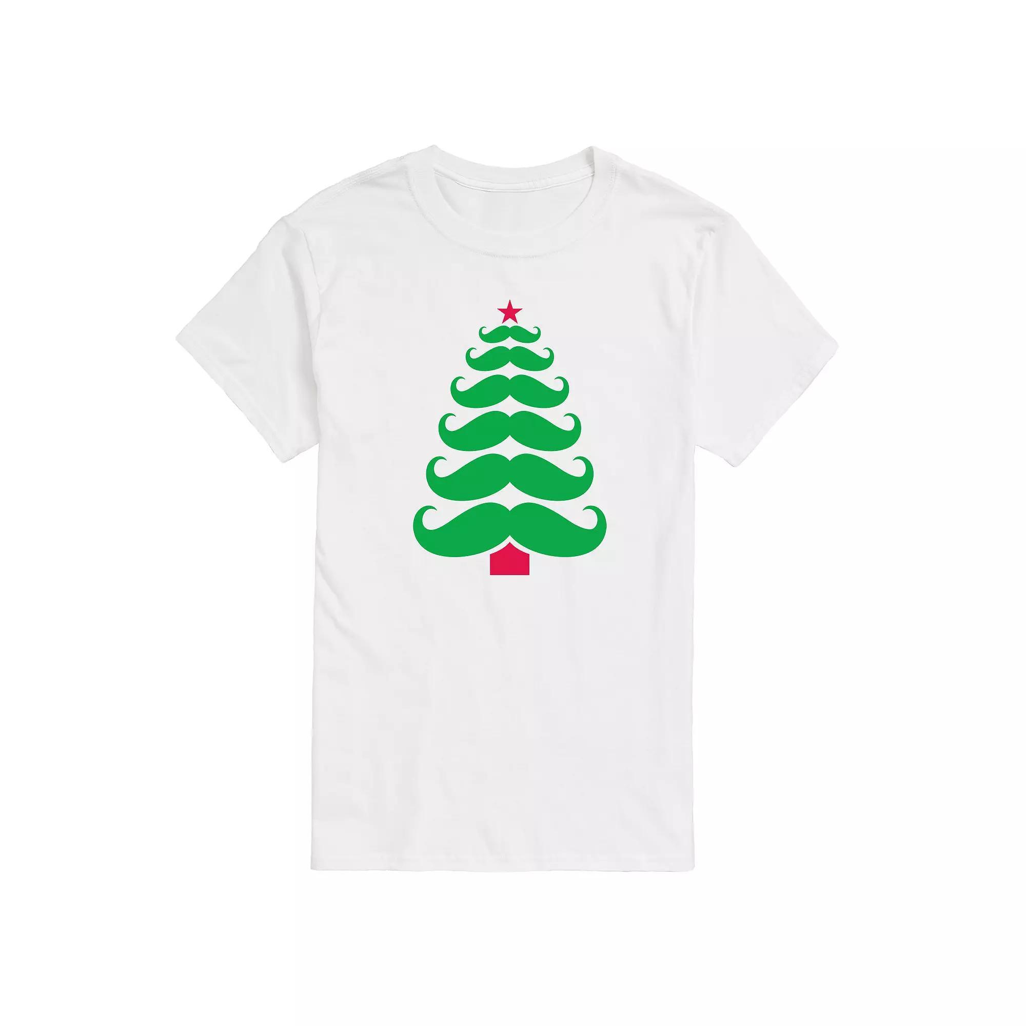 Big & Tall Mustache Tree Tee, Mens Product Image