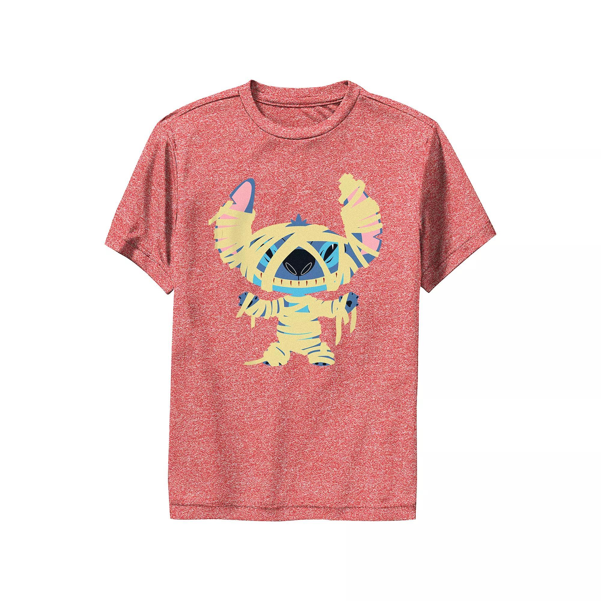 Disneys Lilo & Stitch Boys 8-20 Mummy Stitch Performance Tee, Mens Red Grey Product Image
