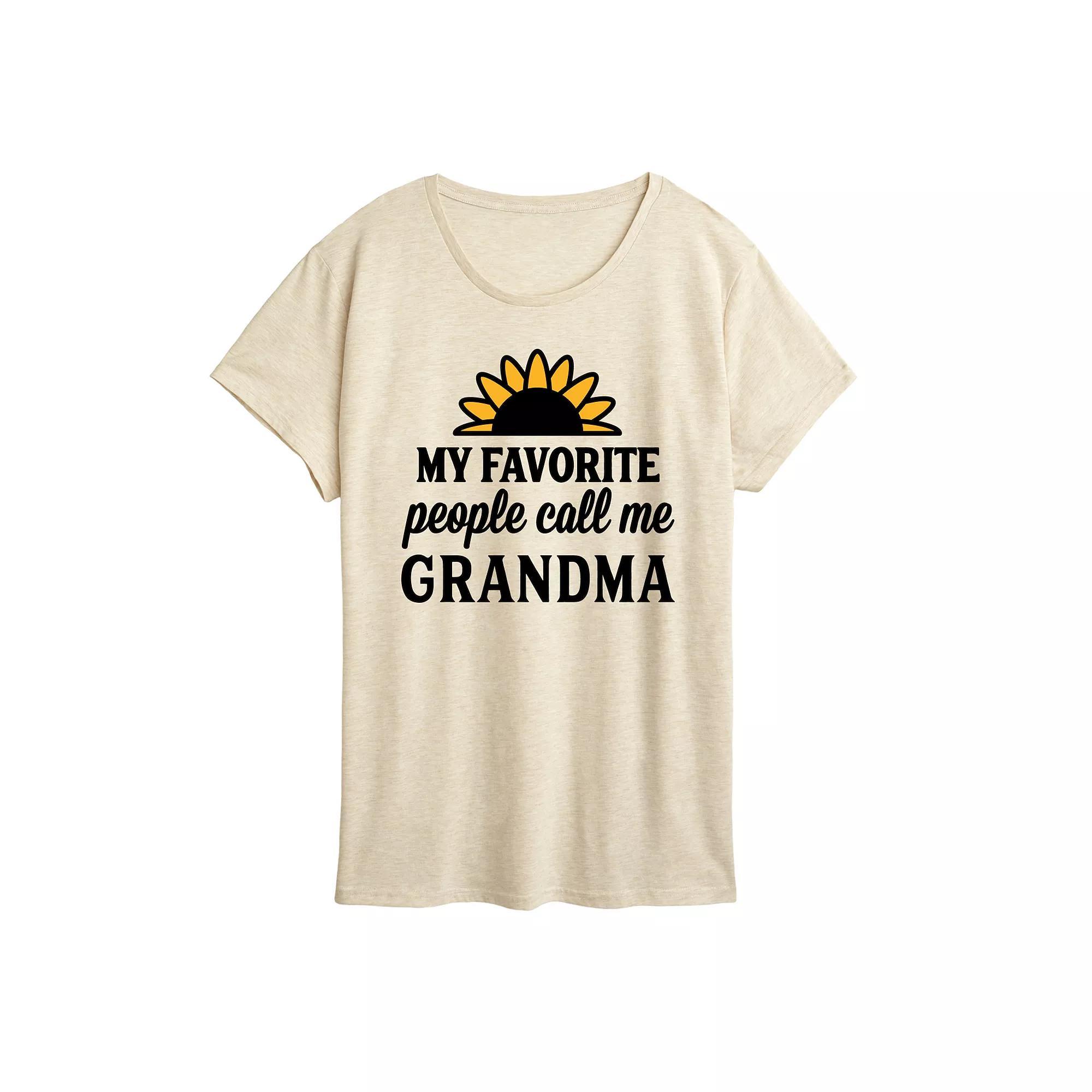 Womens Favorite People Call Me Grandma Graphic Tee Product Image