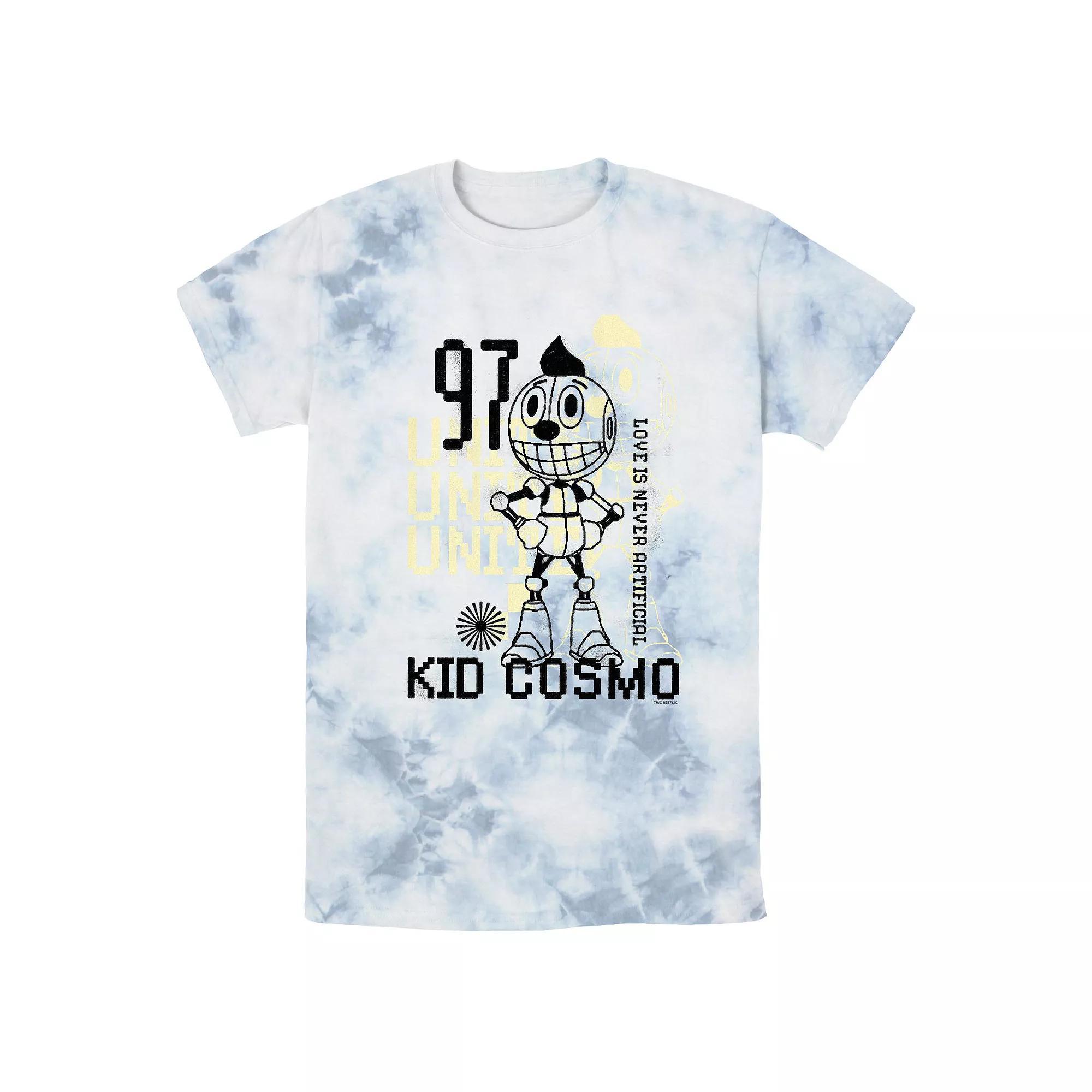 Men's The Electric State Kid Cosmo 97 Bombard Wash Graphic Tee, Size: Small, White Blue Product Image