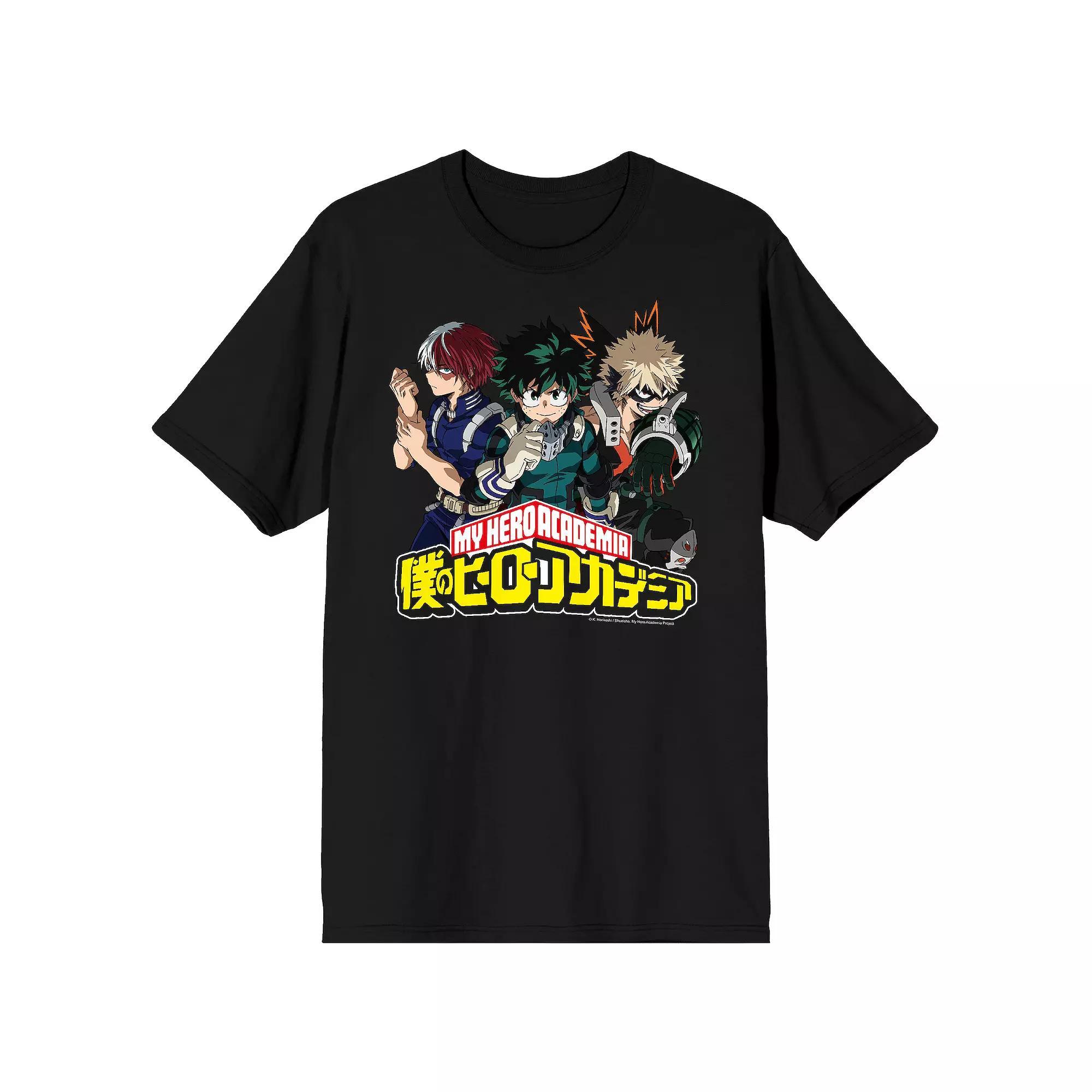 Men's My Hero Academia Big 3 Graphic Tee, Size: XL, Black Product Image