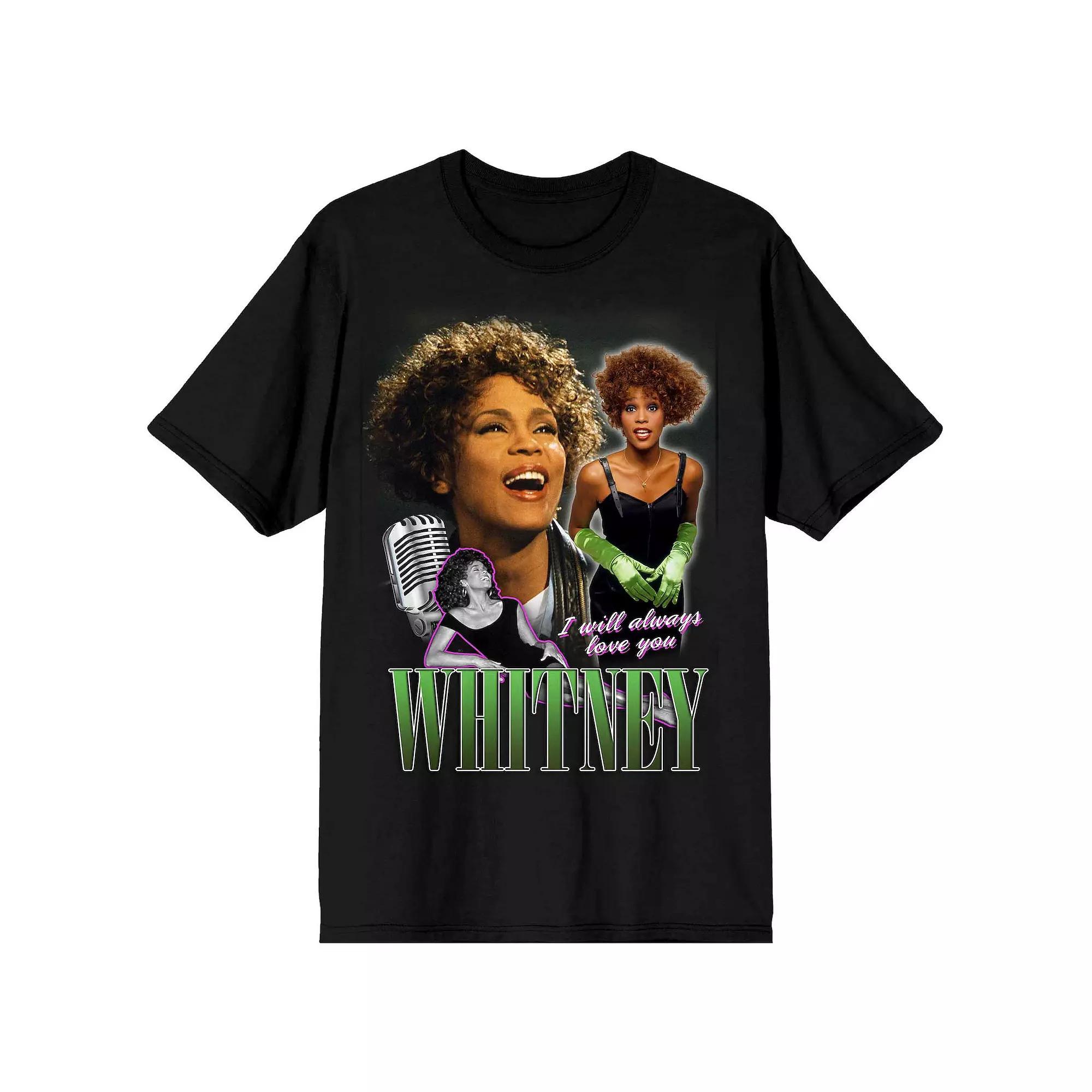 Men's Whitney Houston I Will Always Love You Tee, Size: XXL, Black Product Image