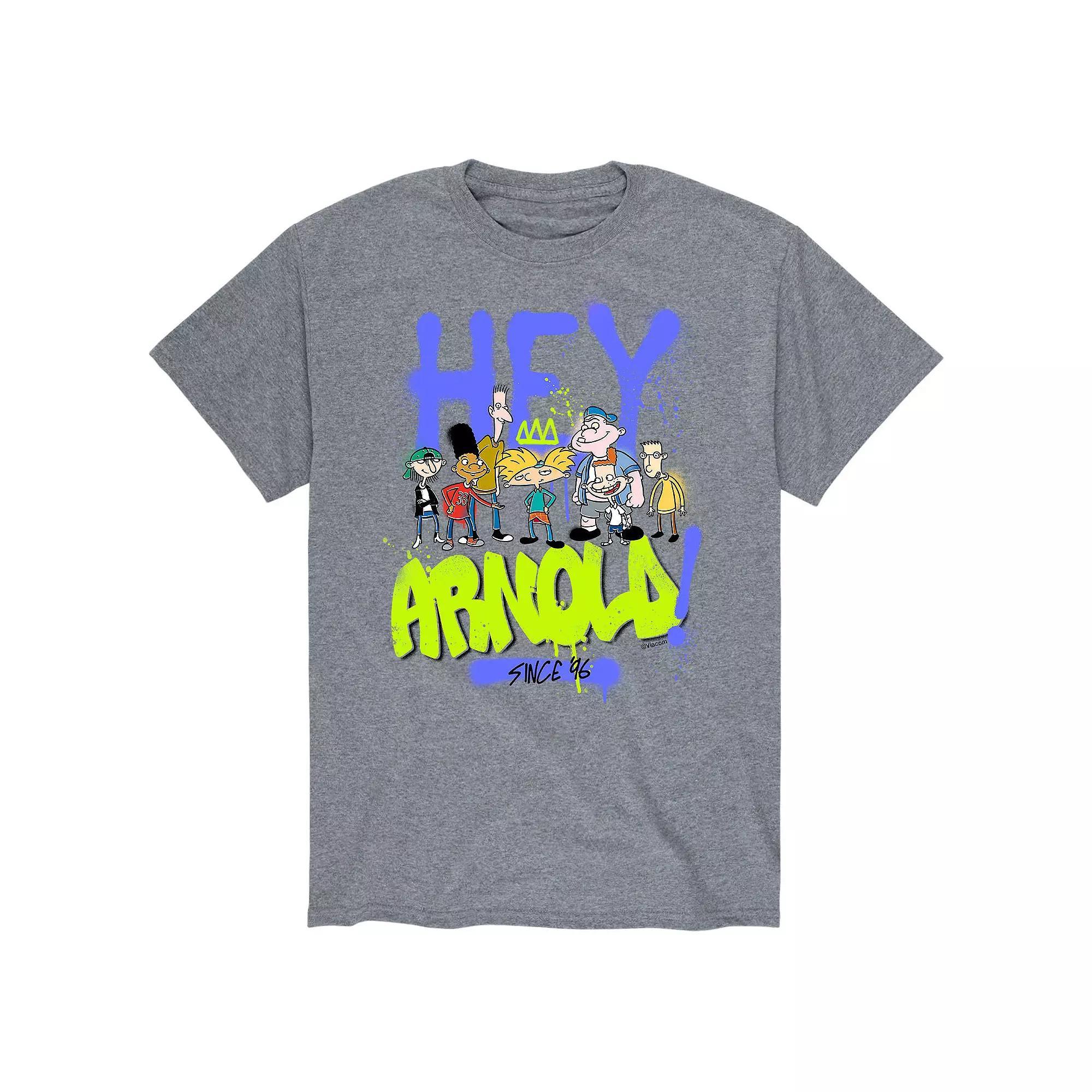 Mens Hey Arnold! Purple Spray Paint Tee Product Image
