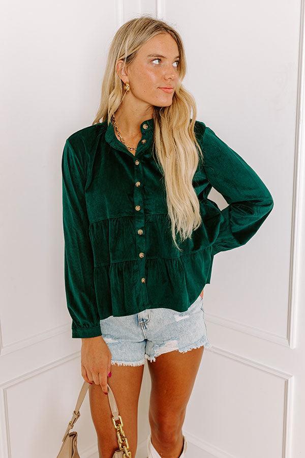 Sonoma Sways Shift Top in Hunter Green Product Image