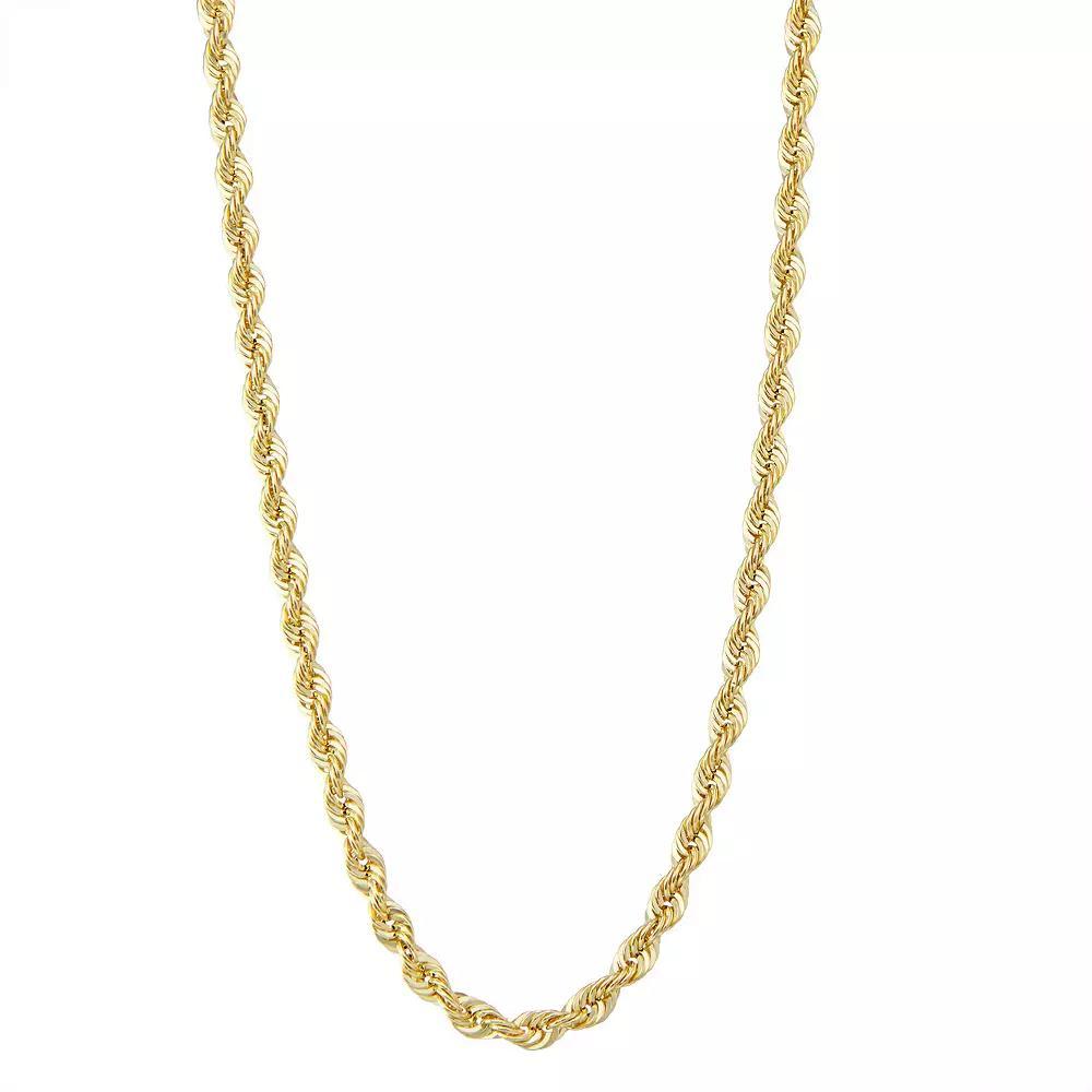 Jordan Blue Mens 10k Gold Rope Chain Necklace Product Image