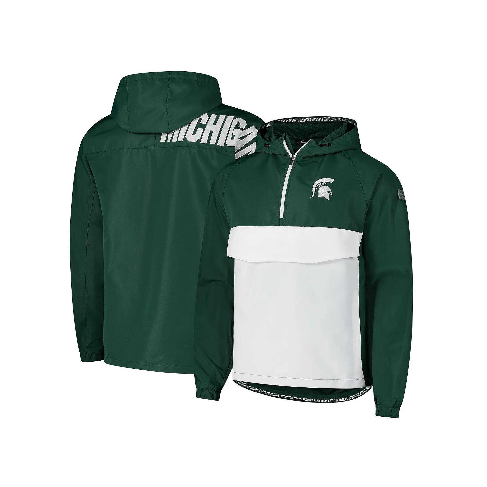 Men's Colosseum  Green Michigan State Spartans Reloaded Anorak Half-Zip Jacket, Size: Medium Product Image