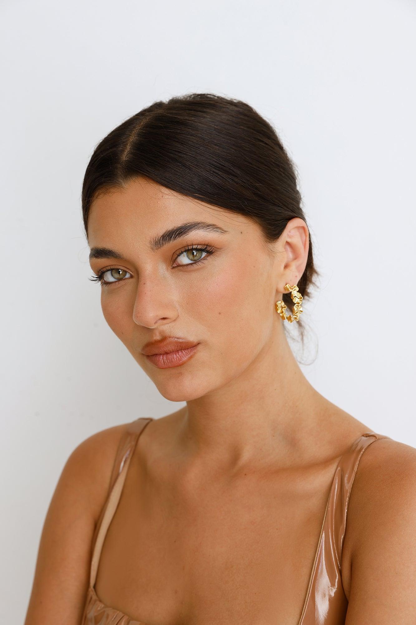 Sourced Luxury Earrings Gold Product Image