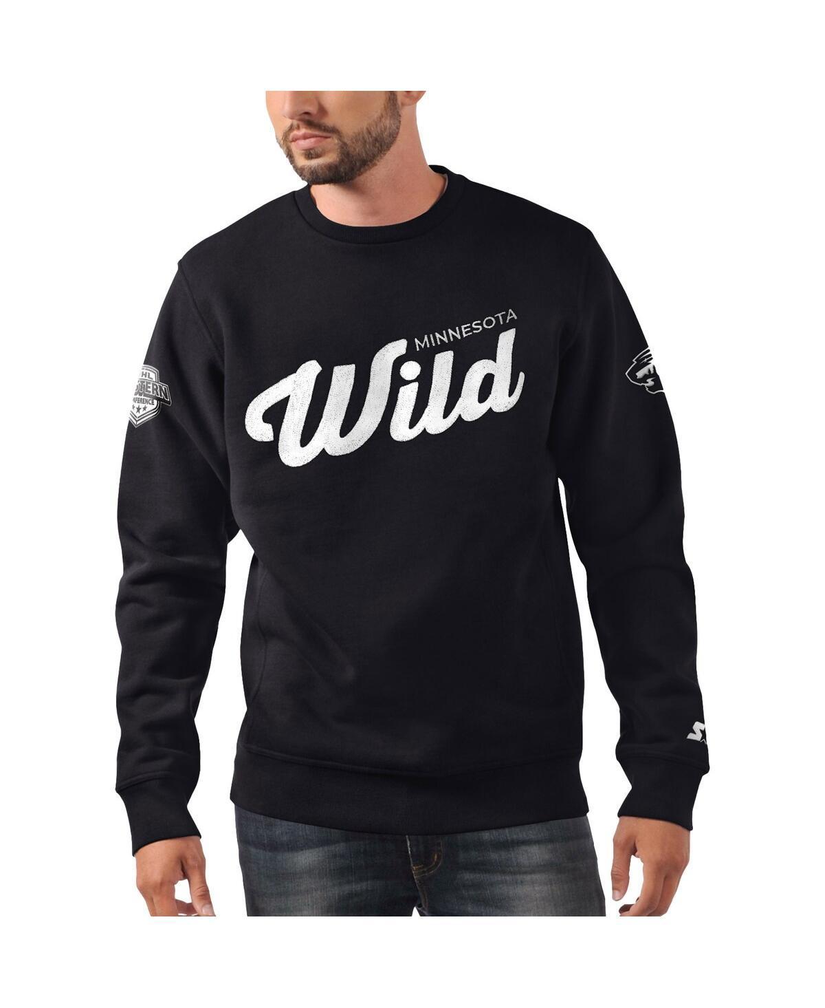 Mens Starter Minnesota Wild Ice Cross-CheckPullover Sweatshirt Product Image