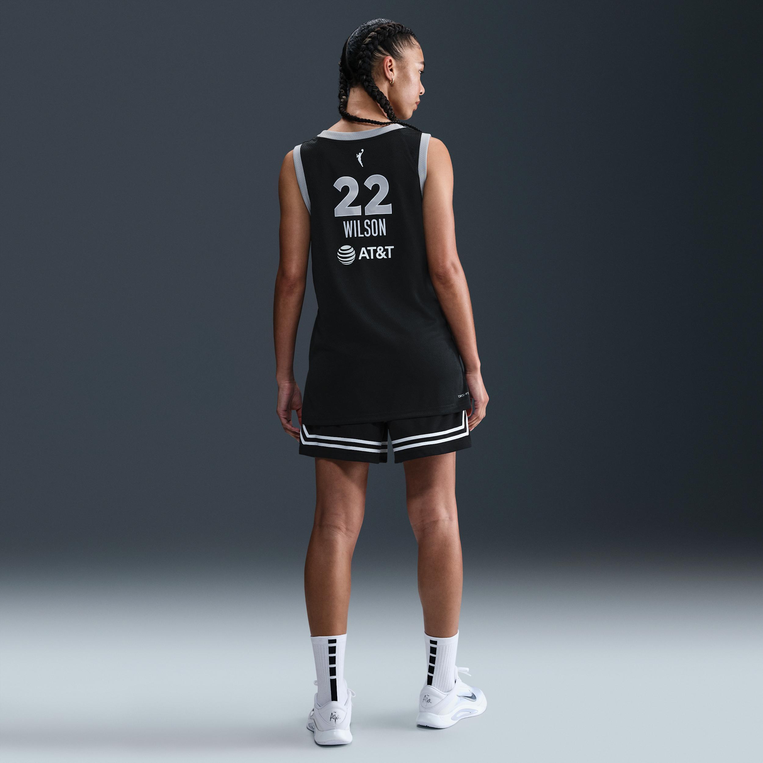 Unisex Nike A'ja Wilson Black Las Vegas Aces Explorer Edition Player Jersey, Adult Unisex, Size: Small, Wnb Black Product Image