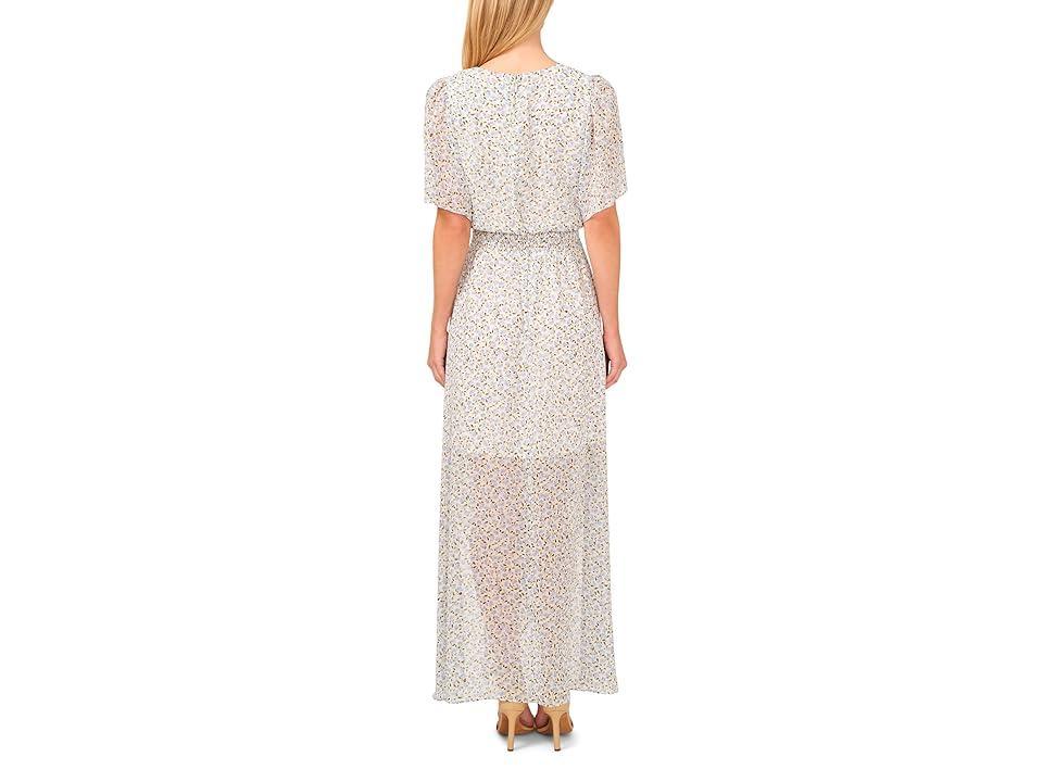 CeCe Smocked Waist Flowy Sleeve Maxi Dress (New Ivory) Women's Dress Product Image