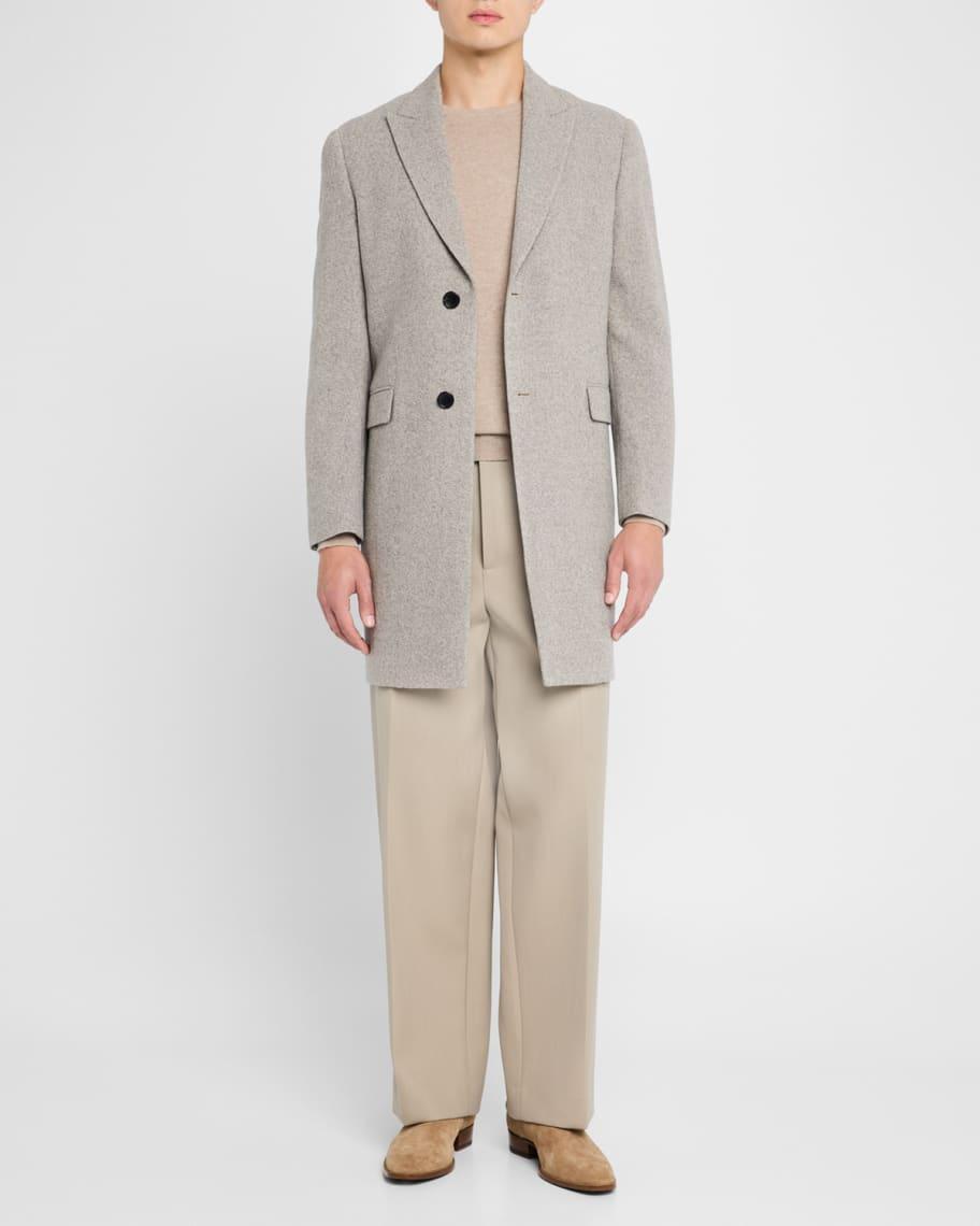 Mens Sutton Herringbone Wool Coat Product Image