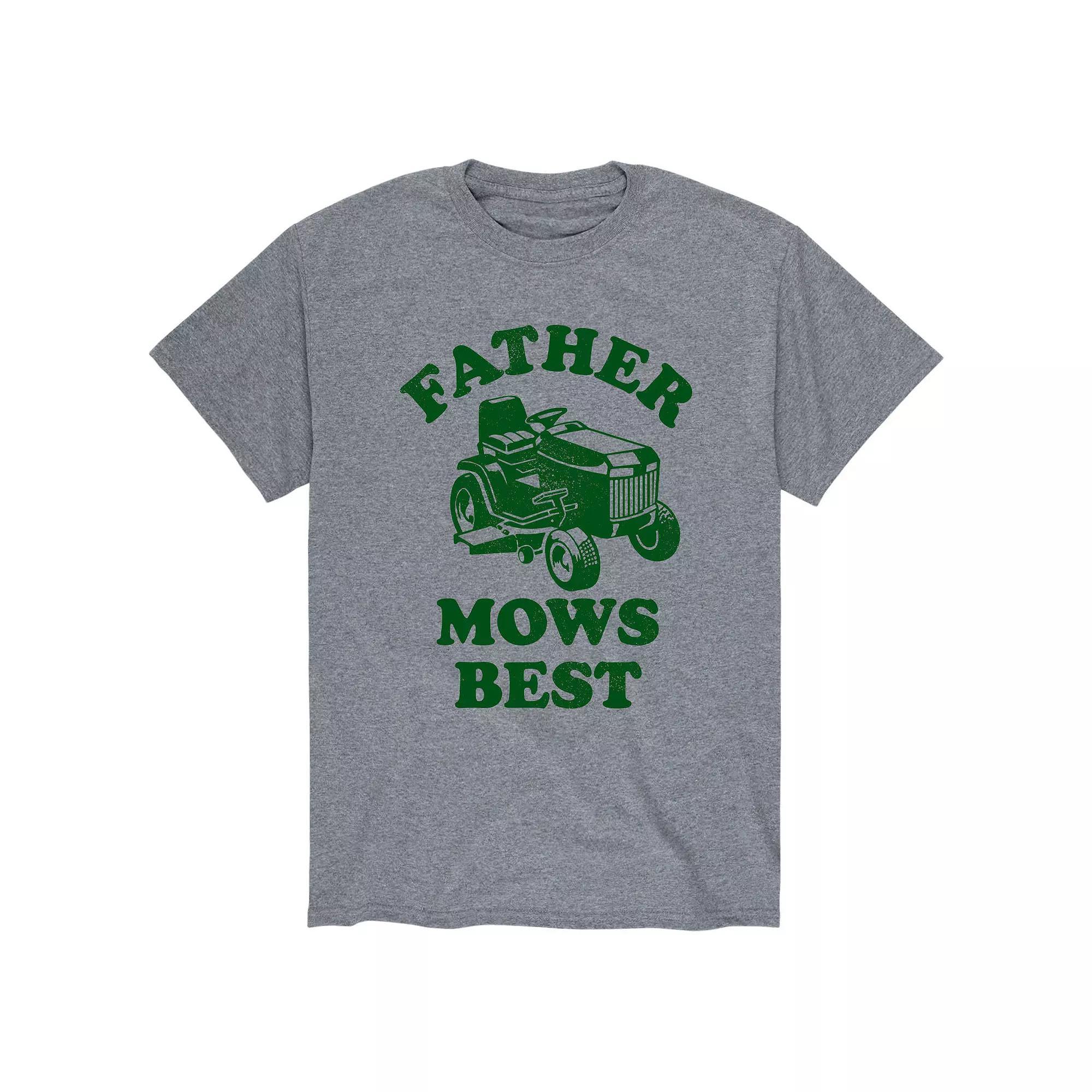 Mens Father Mows Best Tee Product Image