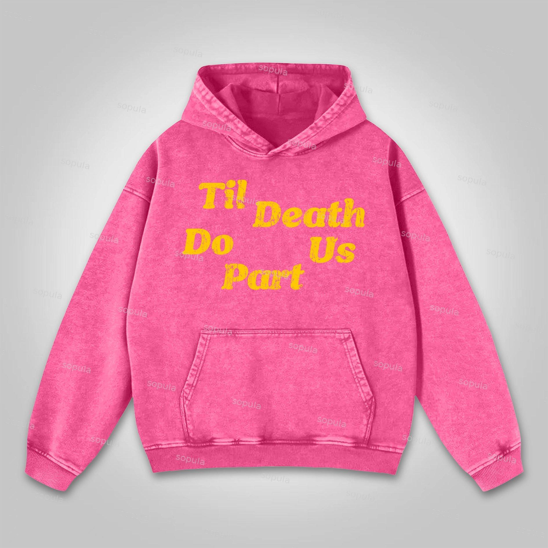 Sopula Vintage Angel Cross Faith Graphic Washed Hoodie Product Image