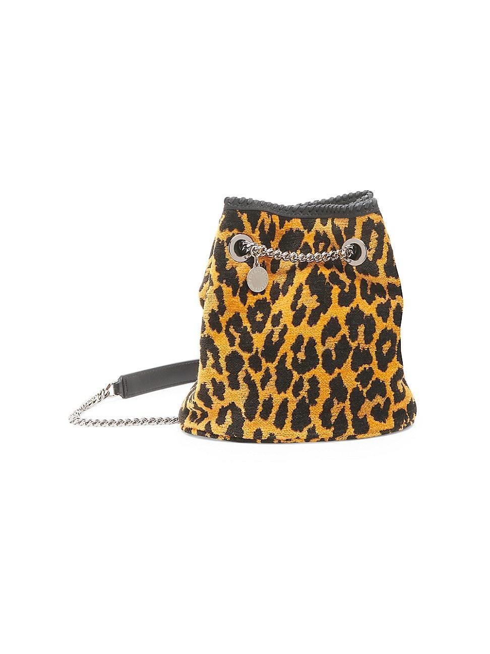 Womens Leopard Jacquard Bucket Bag Product Image