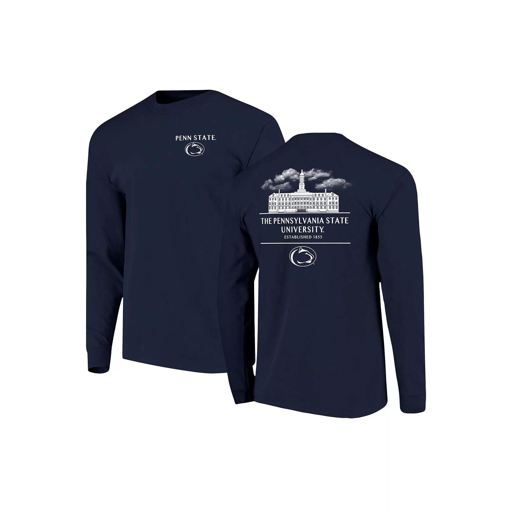 Men's Navy Penn State Nittany Lions Comfort Colors Campus Nights Long Sleeve T-Shirt, Size: XL, Blue Product Image