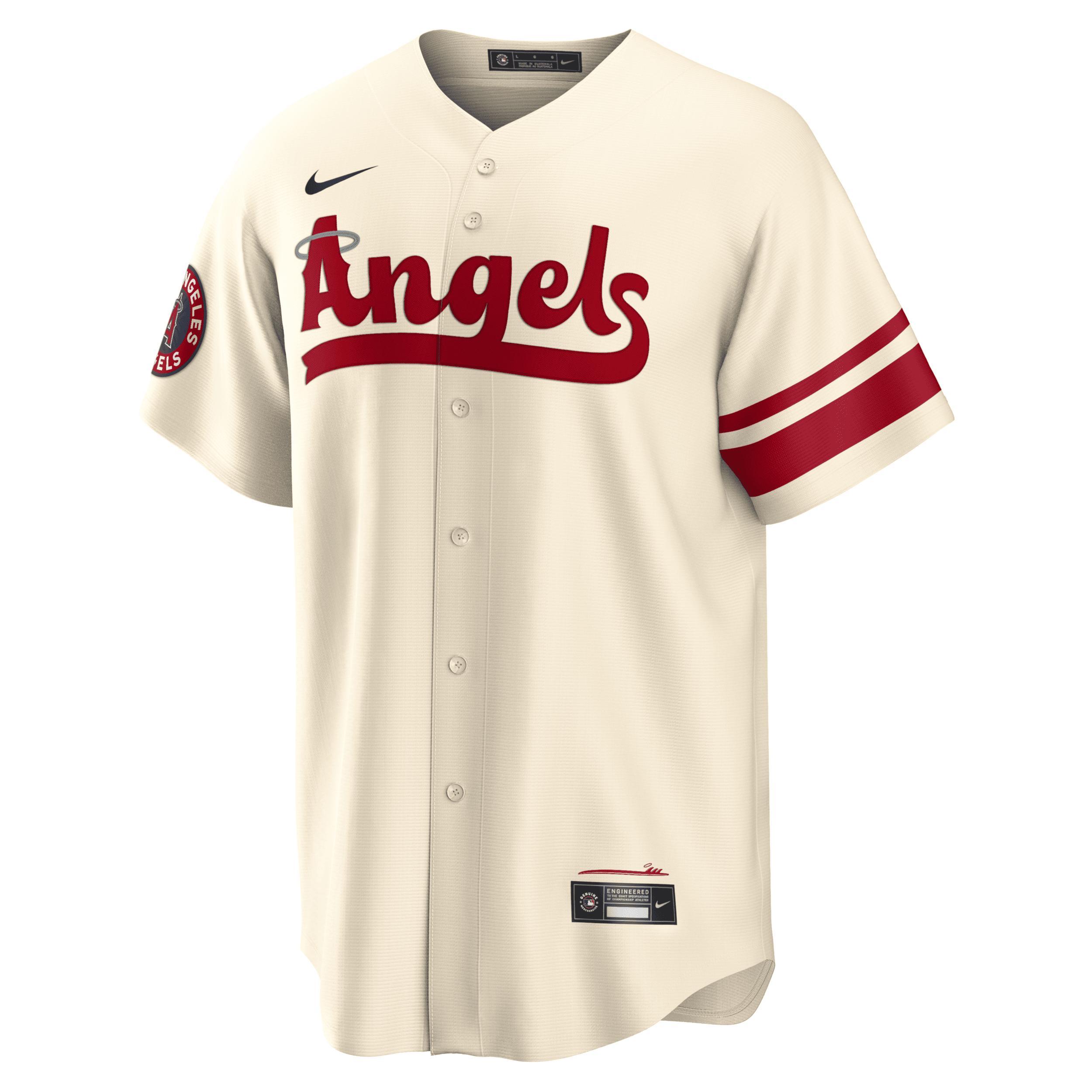 Men's Nike Cream Los Angeles Angels 2022 City Connect Replica Team Jersey, Size: 4XL, Beige Product Image