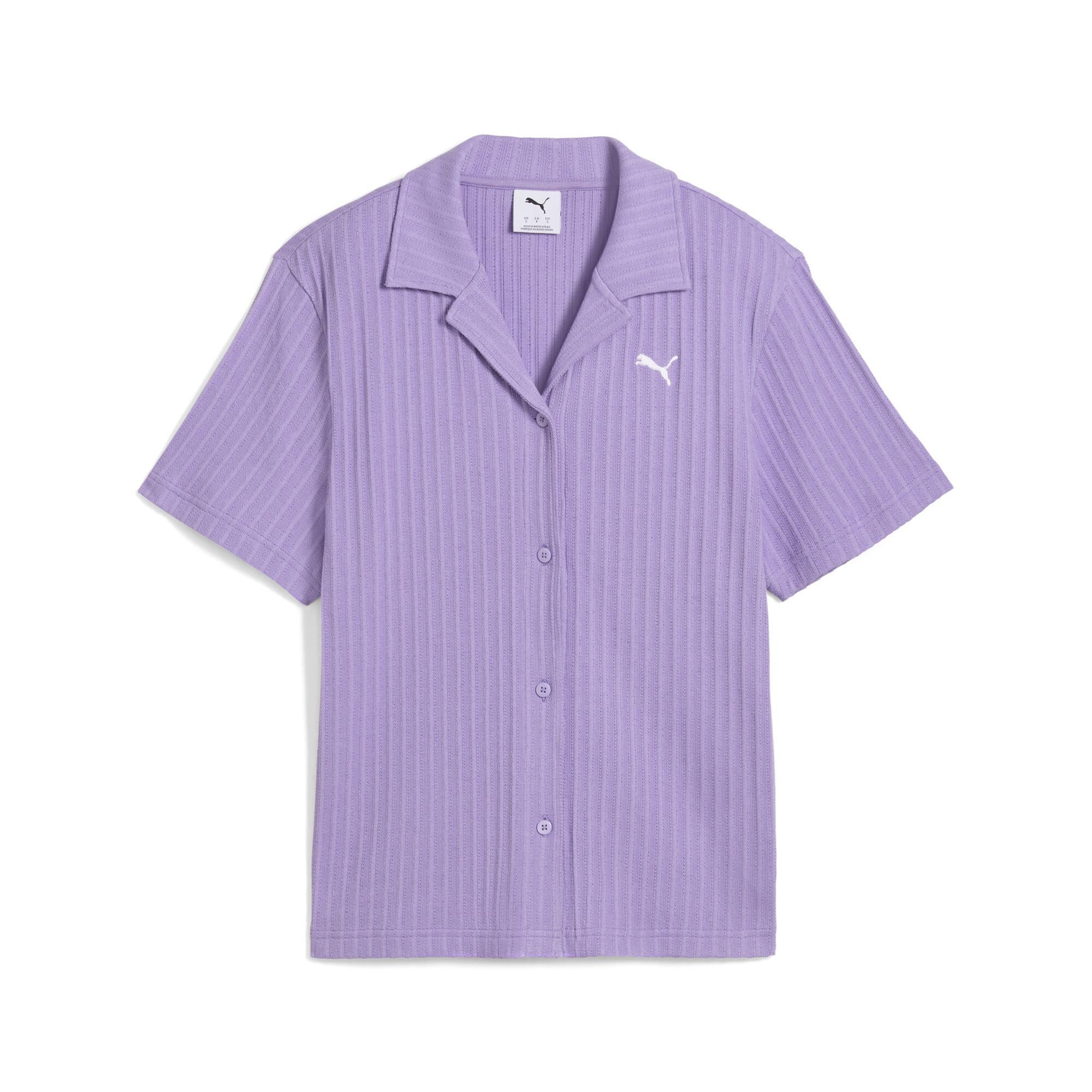 WARDROBE ESSENTIALS Women's Pointelle Shirt Product Image