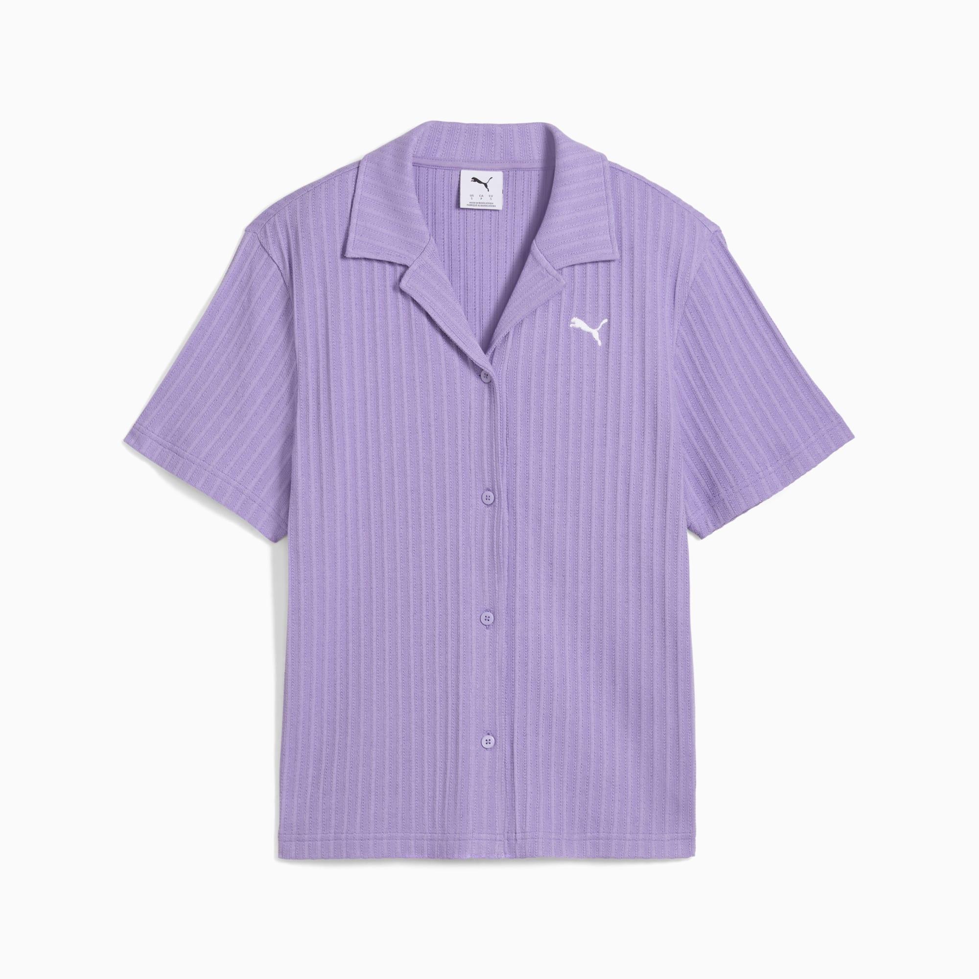 WARDROBE ESSENTIALS Women's Pointelle Shirt Product Image