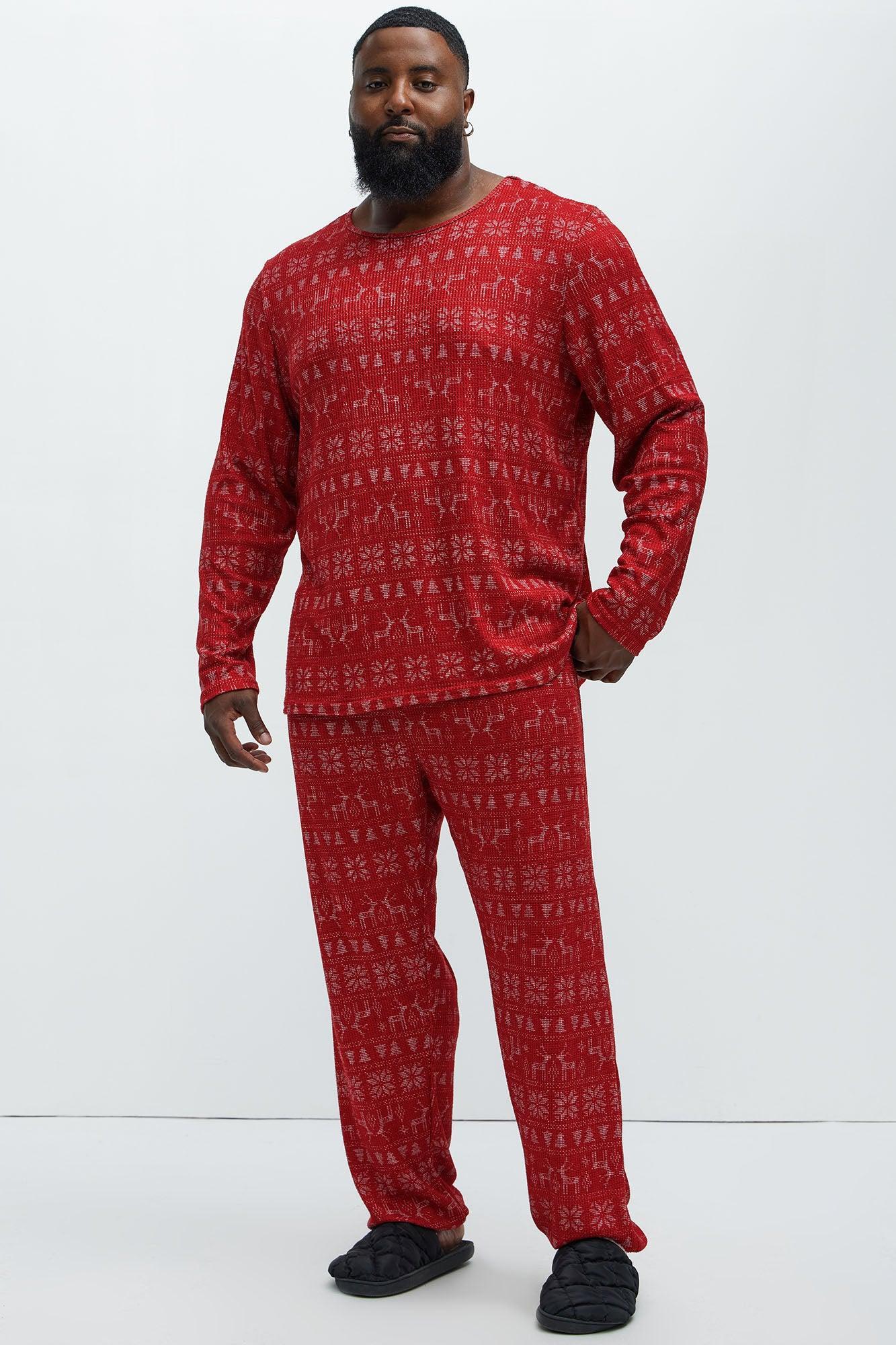 Holiday Feeling Christmas Holiday PJ Set - Red Product Image