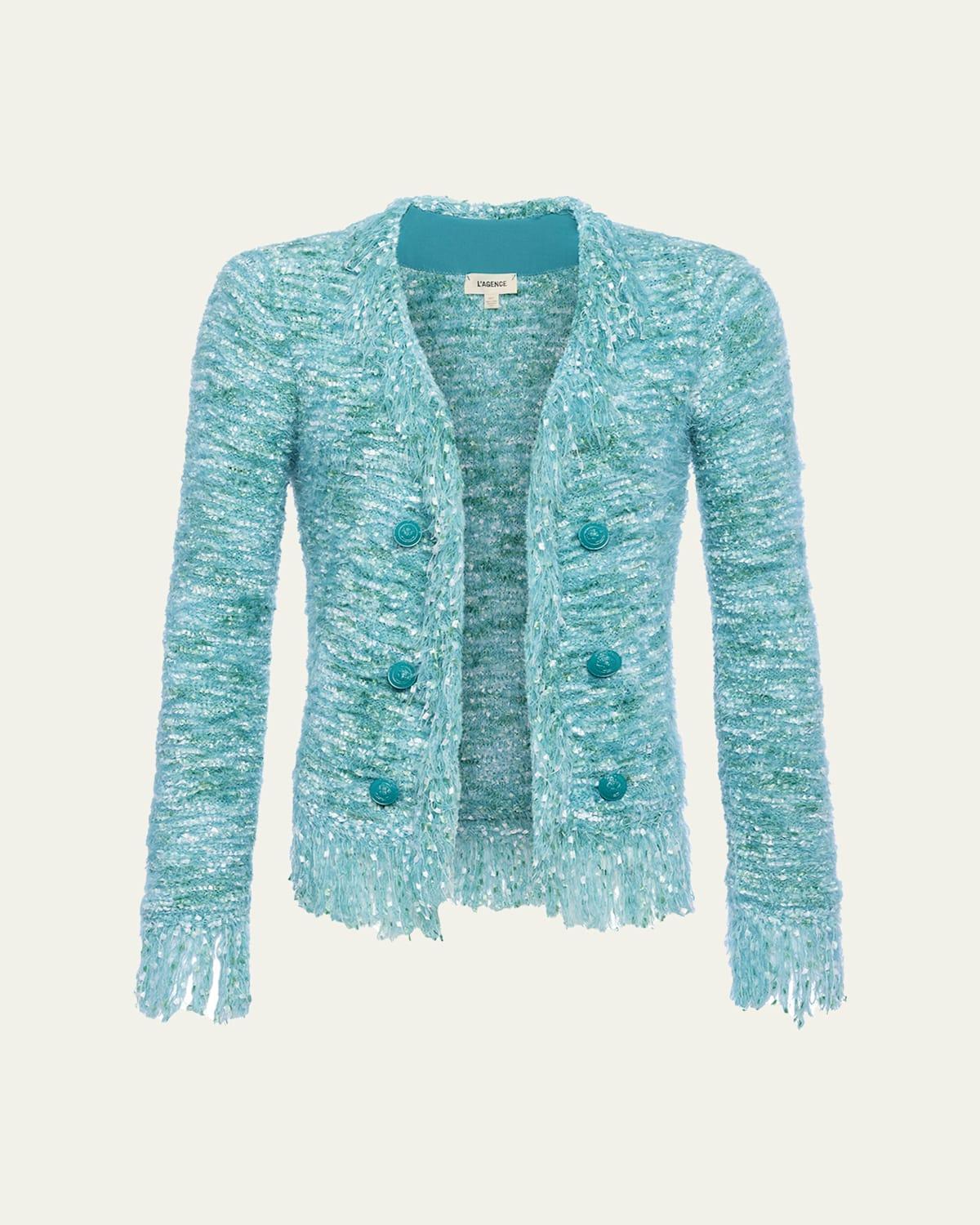 Azure Fuzzy Cardigan Blazer Product Image