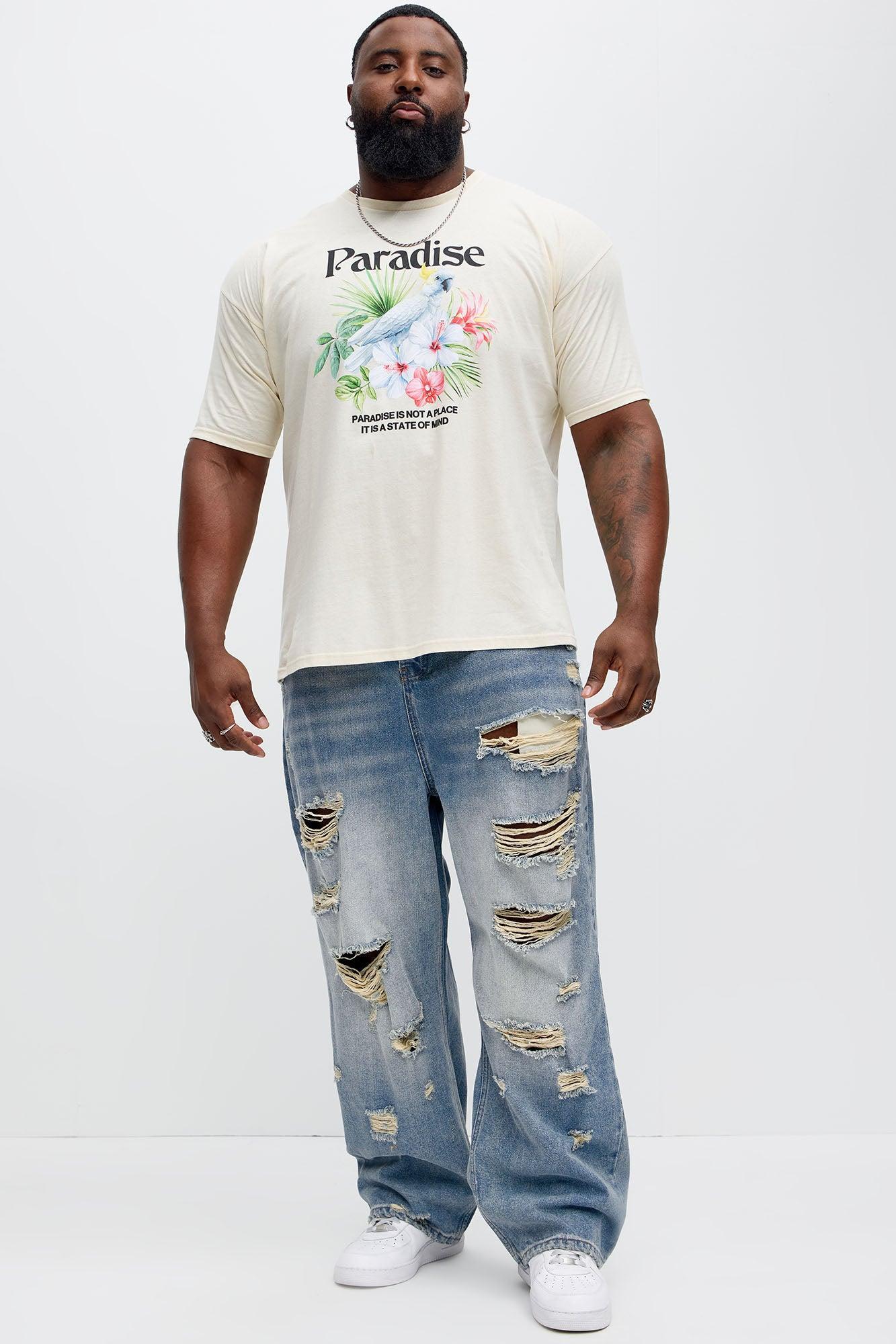 Paradise Bird Short Sleeve Tee - Cream Product Image