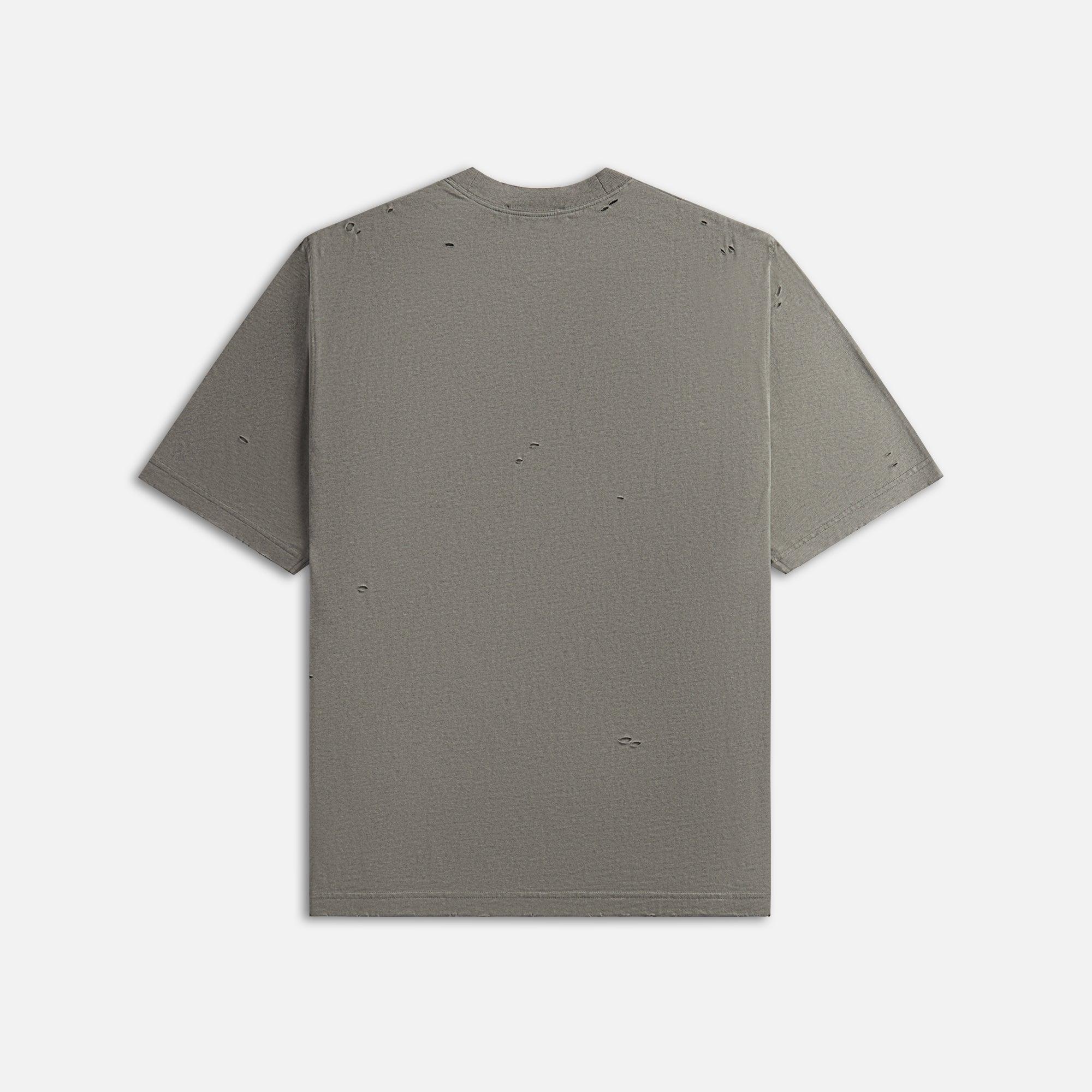 Acne Studios Exford U Button Logo Tee - Moss Green Male Product Image