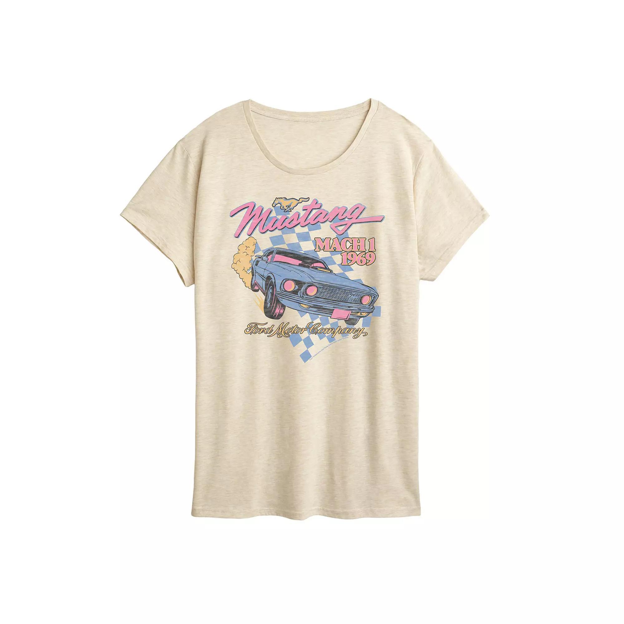 Womens Ford Mustang Mach 1 1969 Graphic Tee Product Image