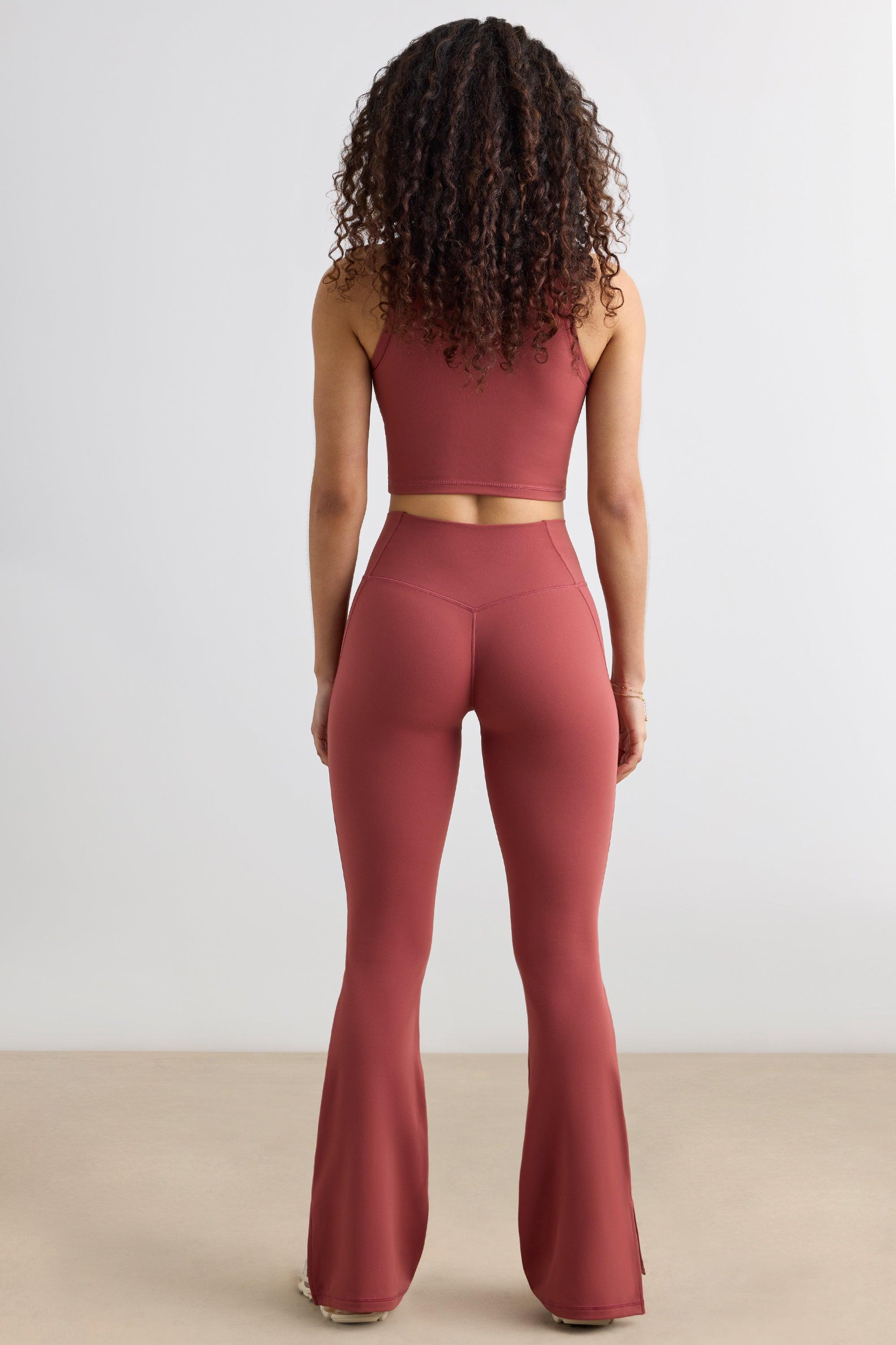 Soft Active Flared Trousers in Rust Female Product Image