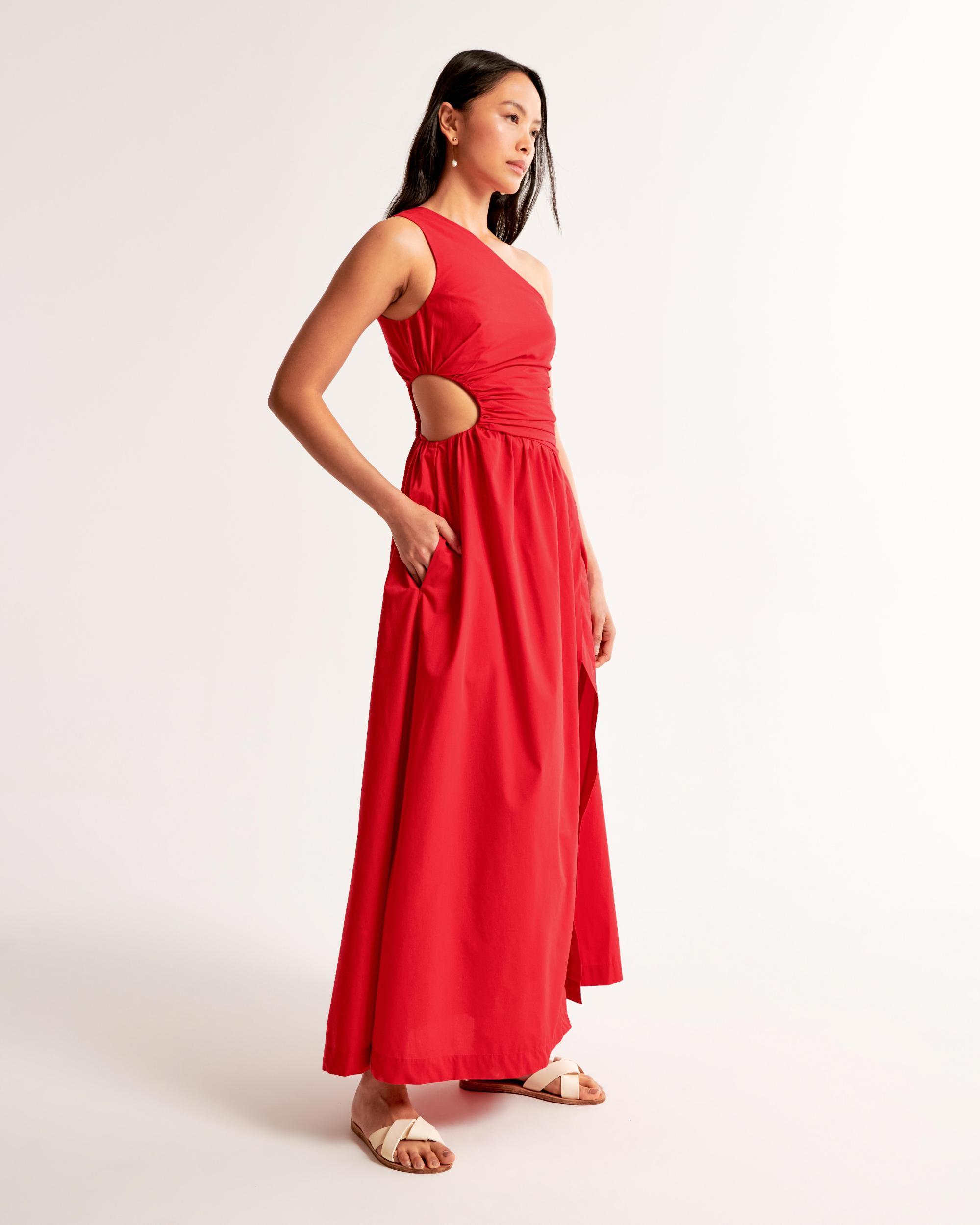 One-Shoulder Cutout Maxi Dress Product Image