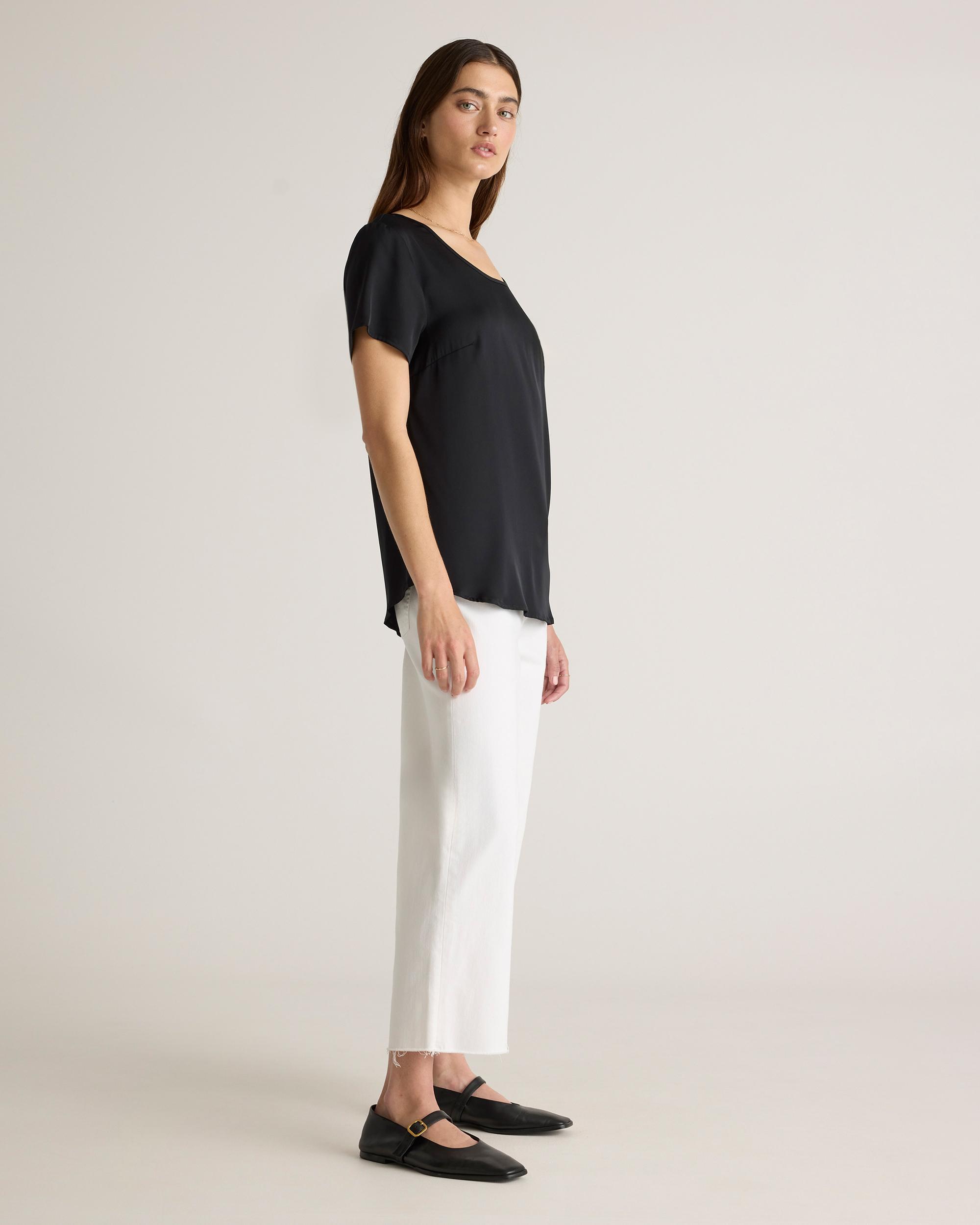 Quince | Women's 100% Washable Silk Stretch T-Shirt Product Image