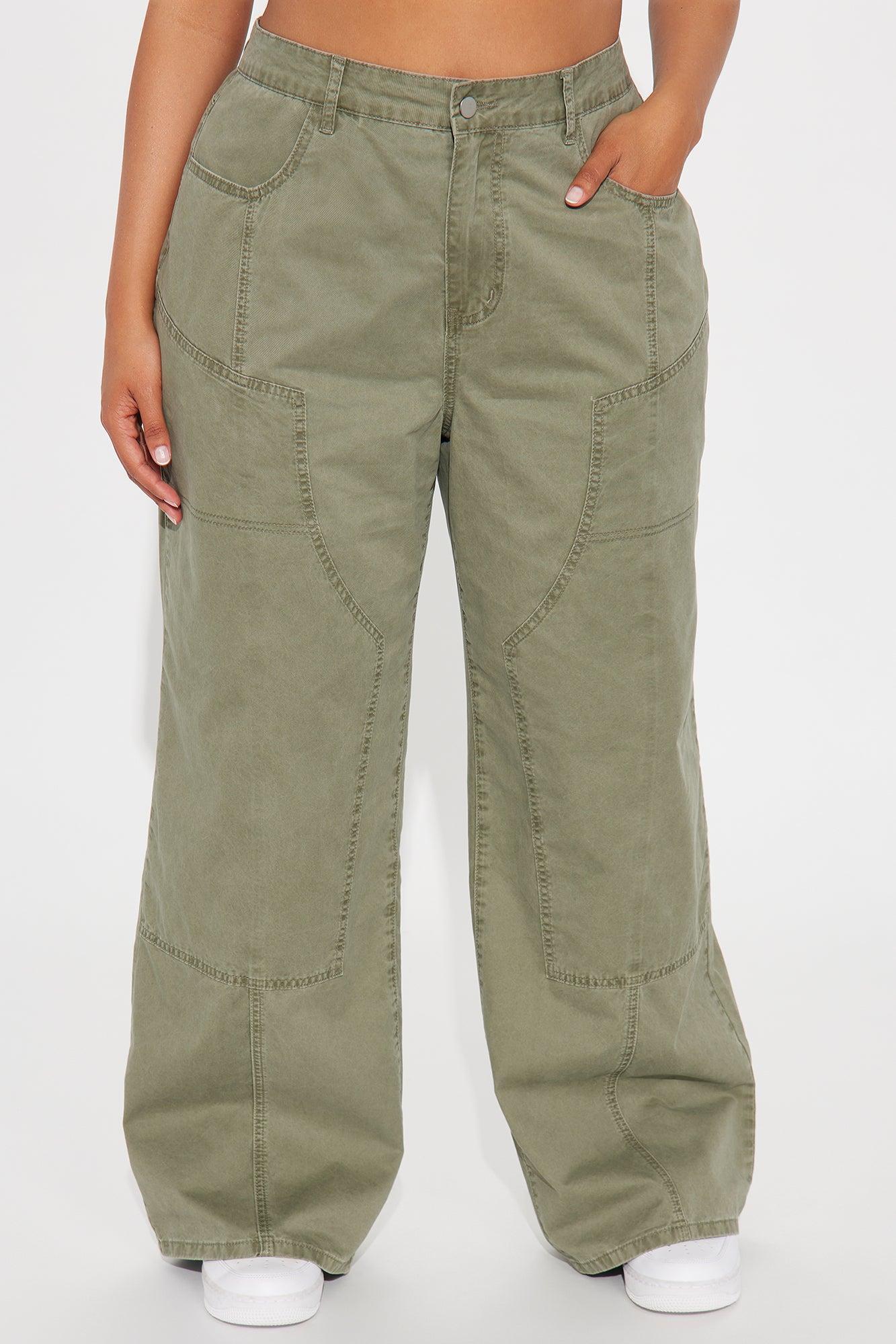 Megan Wide Leg Pant - Olive Product Image