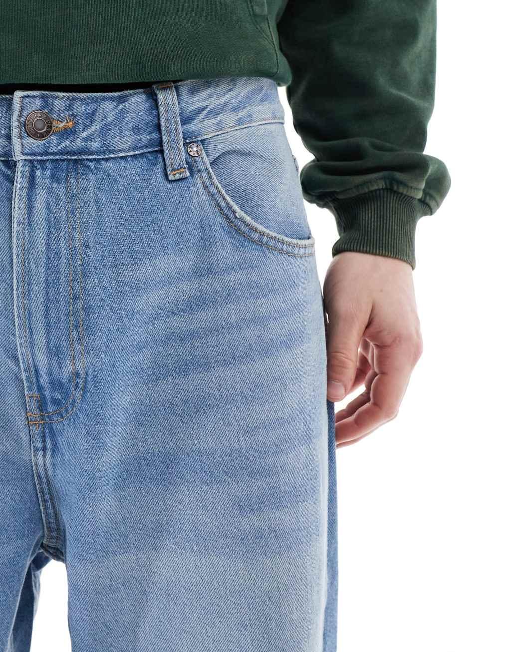 Bershka baggy fit jean in light blue  Product Image