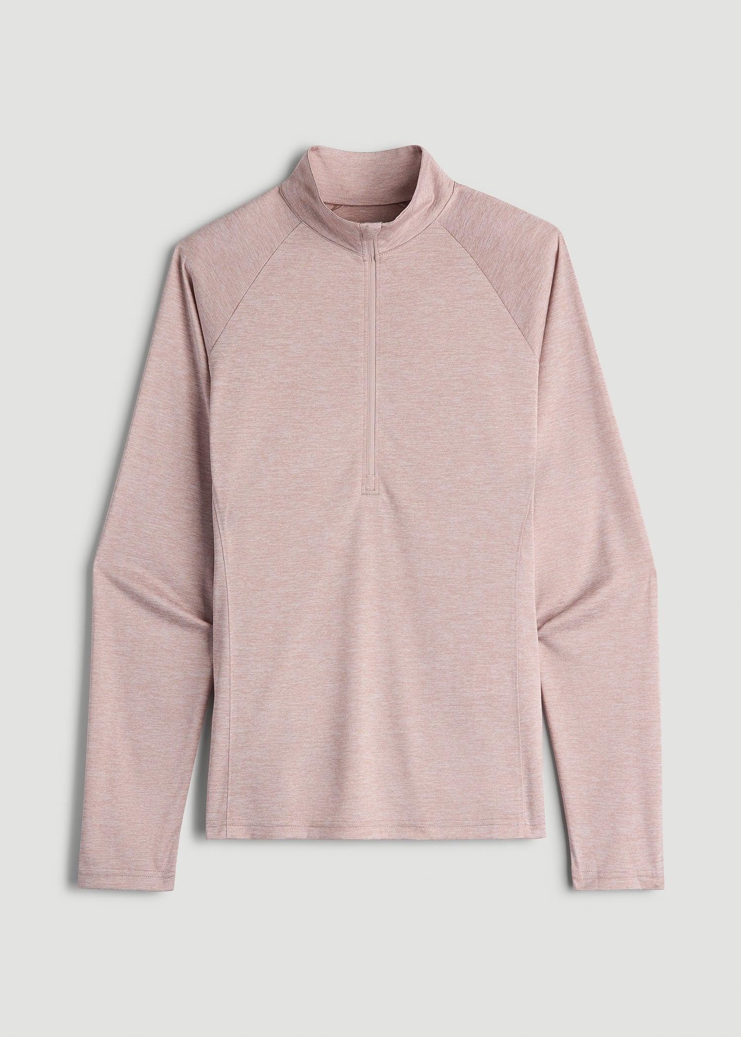 Long Sleeve Active Half Zip Pullover Tall Women's Jacket in Desert Rose Mix Female Product Image