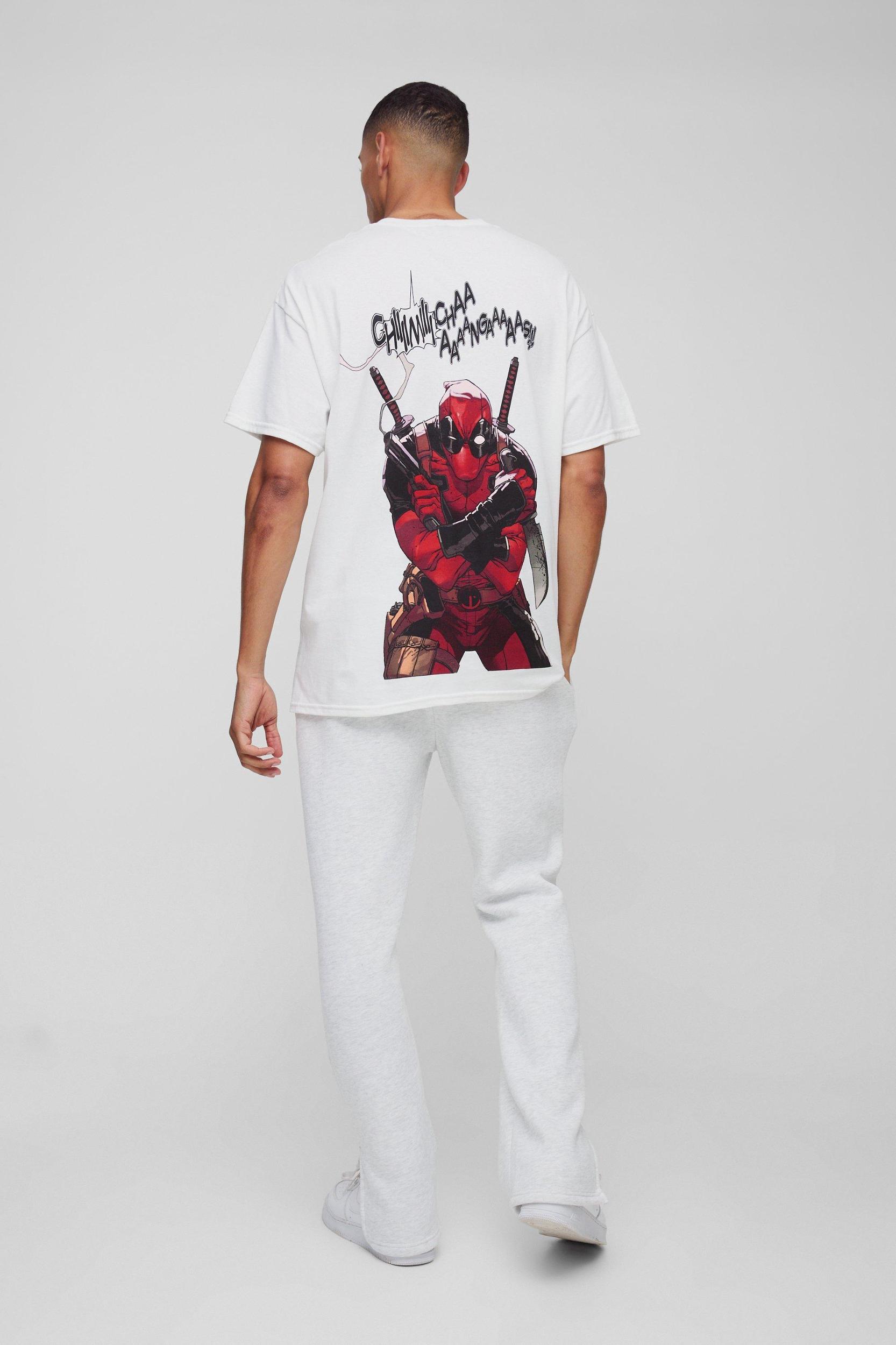 Oversized Deadpool License Print T-Shirt | boohooMAN USA Product Image