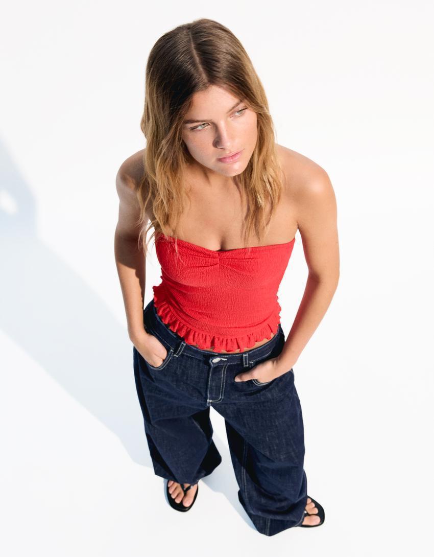 Textured bandeau top Product Image